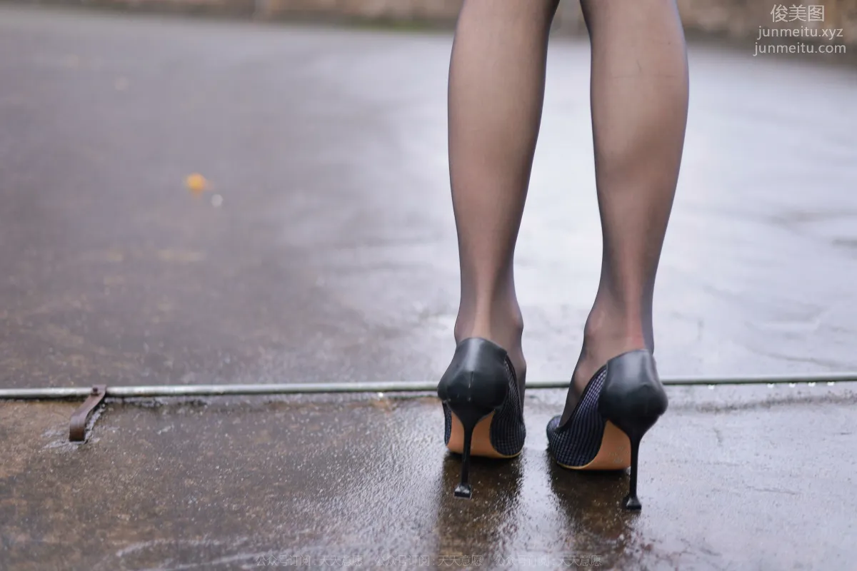 [IESS] 2022.04.06 Silk Enjoyer 1051: Xiao Liu, Black Stockings in the Rain photo 61
