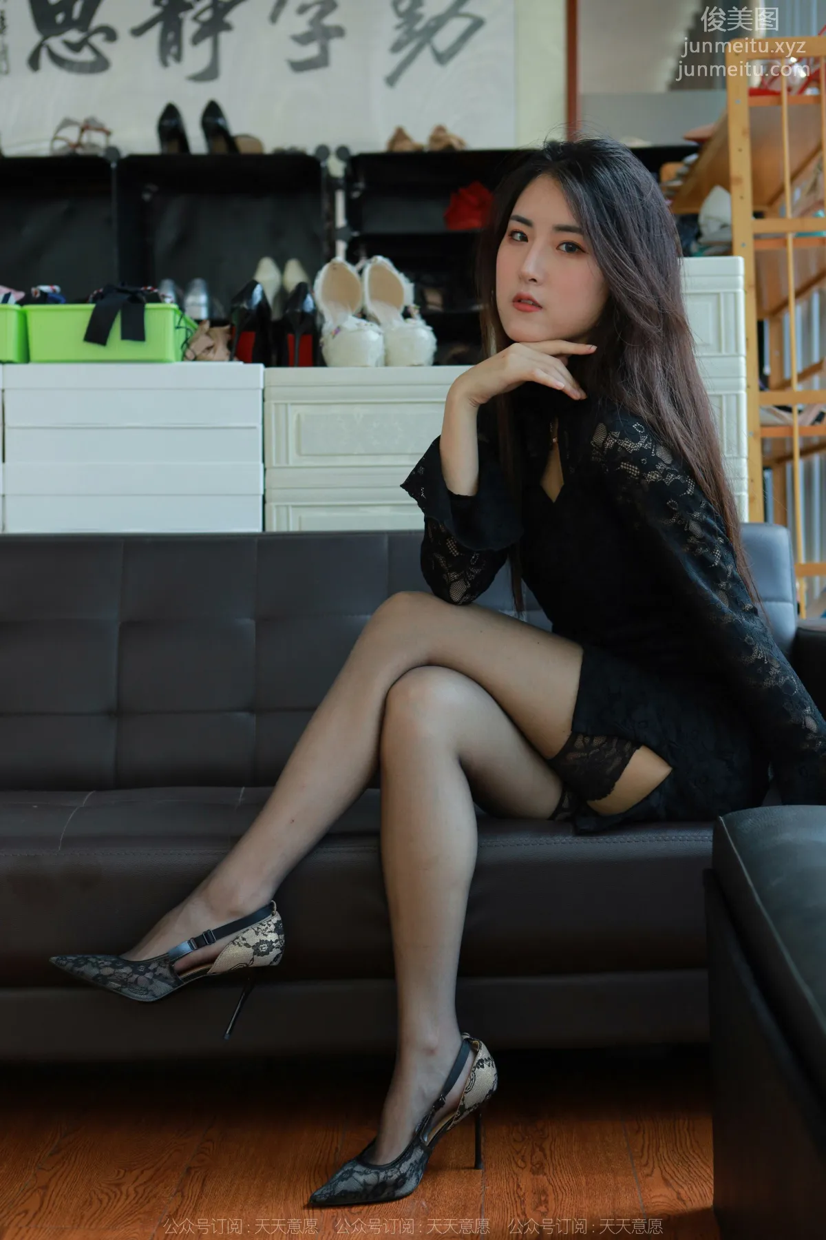 [IESS] 2022.04.28 Silk Enjoyer 1073: Xiao Bao, Half-Calf Black Stockings photo 7
