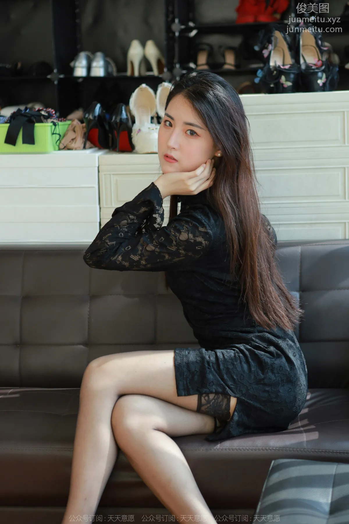 [IESS] 2022.04.28 Silk Enjoyer 1073: Xiao Bao, Half-Calf Black Stockings photo 11