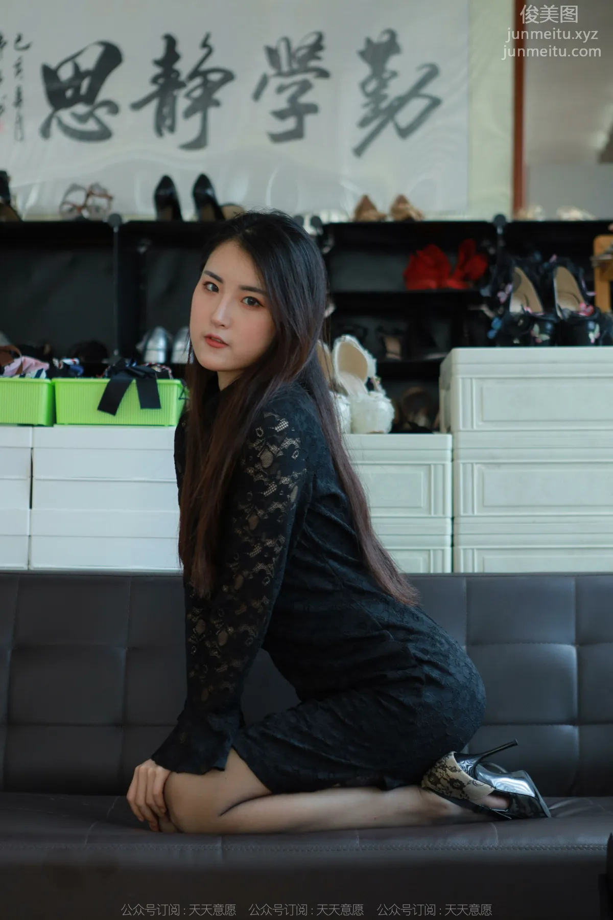 [IESS] 2022.04.28 Silk Enjoyer 1073: Xiao Bao, Half-Calf Black Stockings photo 15