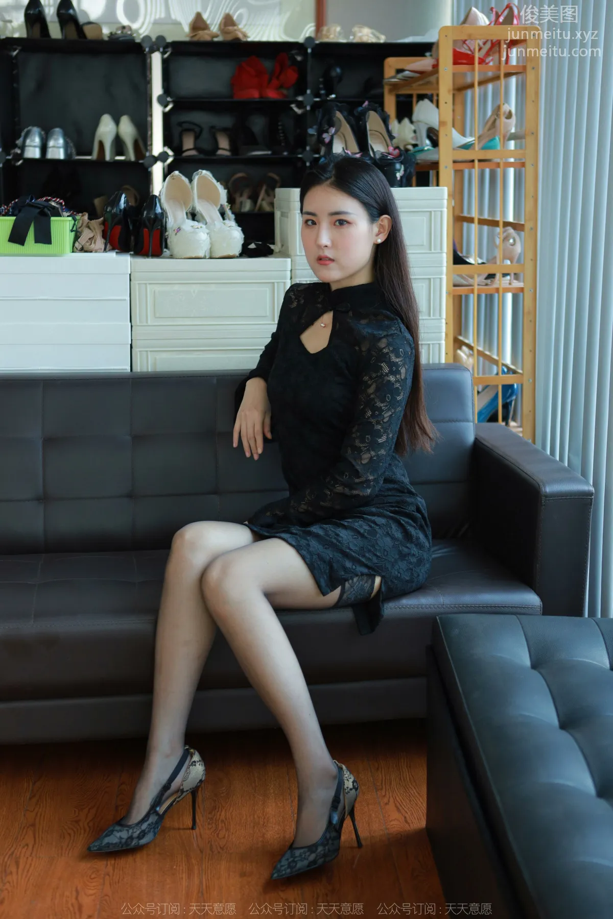 [IESS] 2022.04.28 Silk Enjoyer 1073: Xiao Bao, Half-Calf Black Stockings photo 21