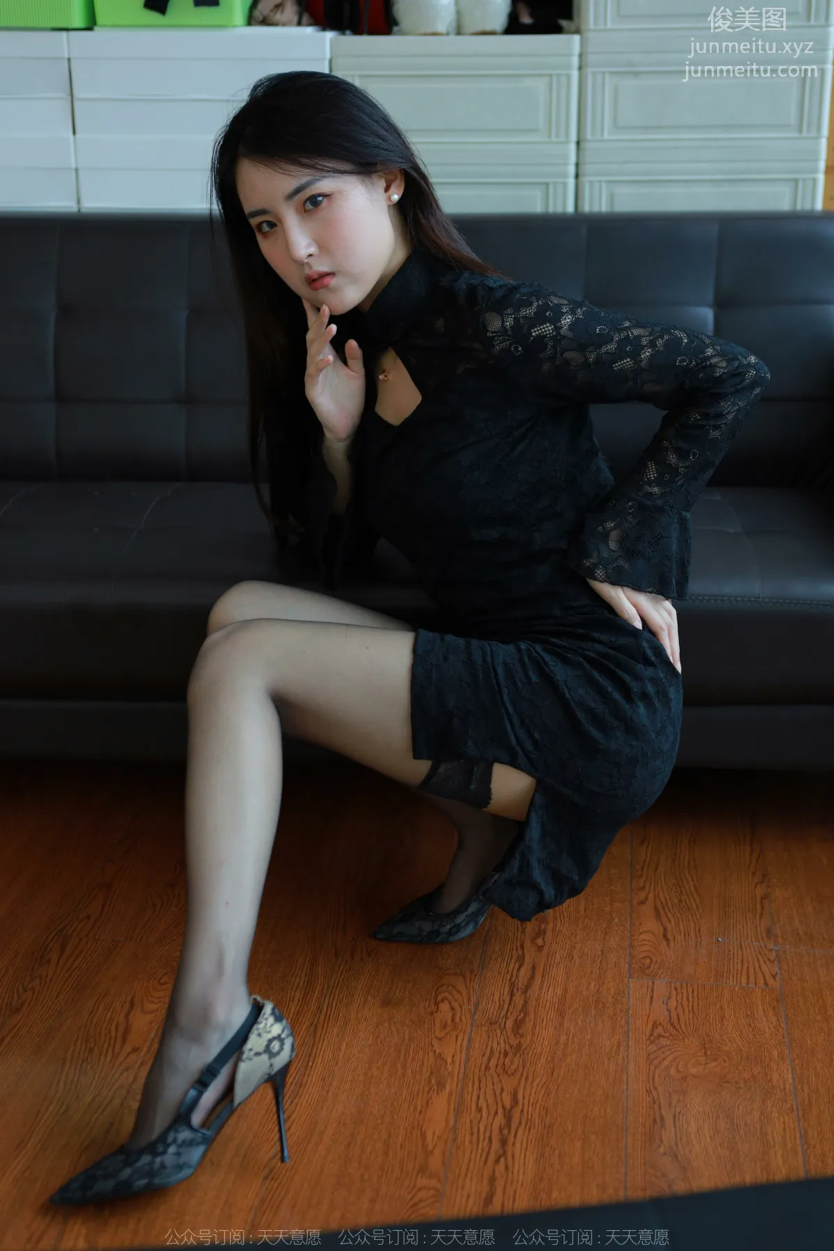 [IESS] 2022.04.28 Silk Enjoyer 1073: Xiao Bao, Half-Calf Black Stockings photo 45