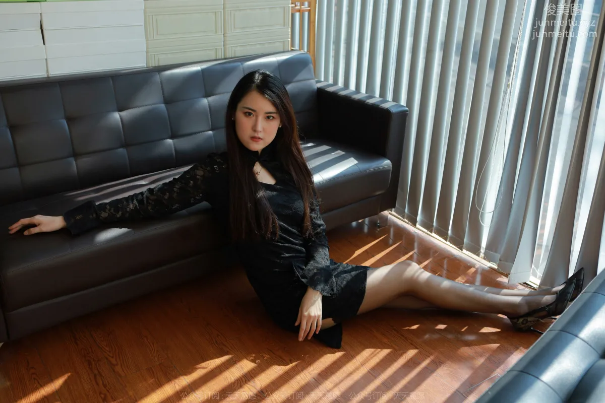 [IESS] 2022.04.28 Silk Enjoyer 1073: Xiao Bao, Half-Calf Black Stockings photo 56