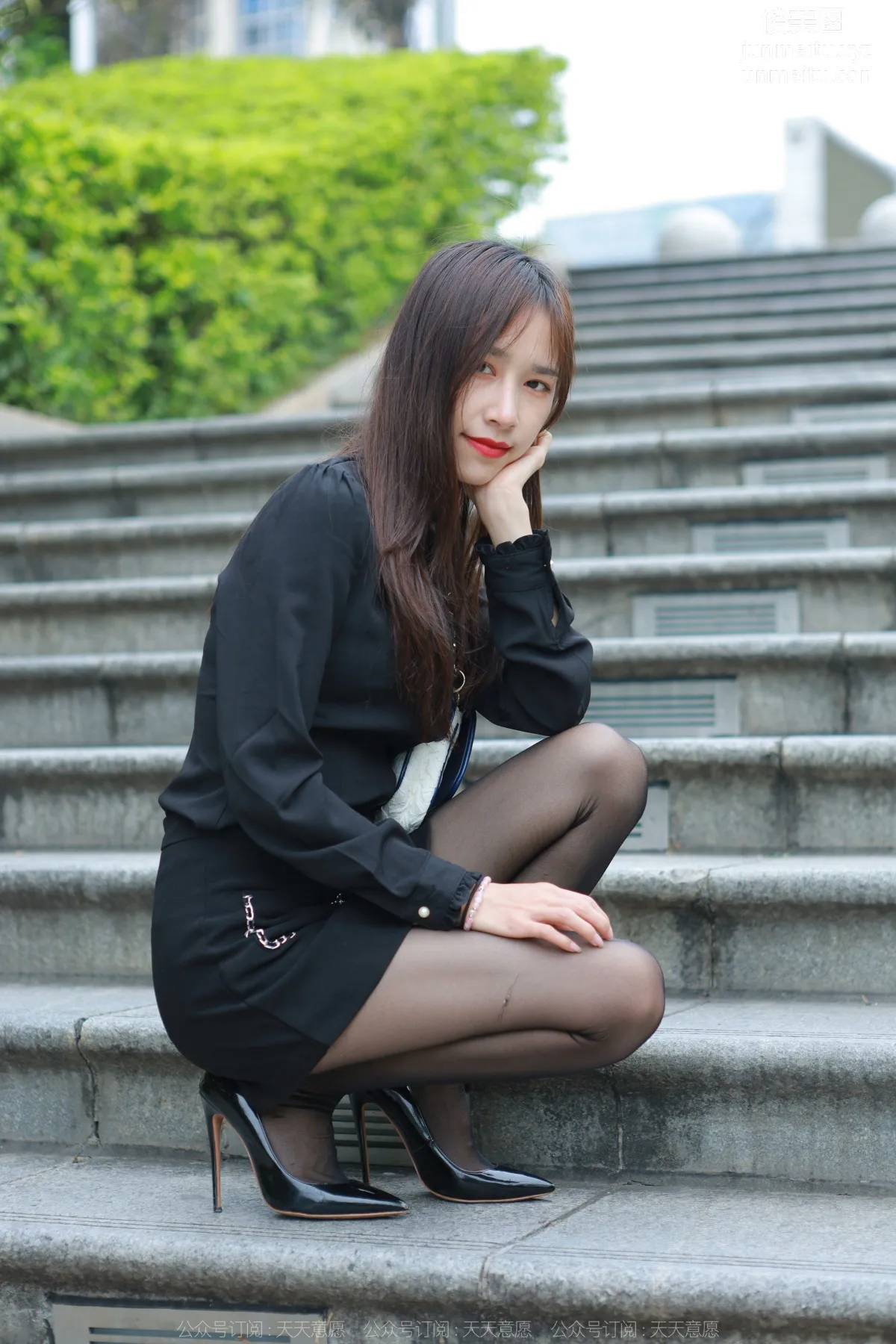 [IESS] 2022.05.25 Silk Enjoyer 1098: Mei Zi, Red Lips and Black Stockings [89P] photo 76
