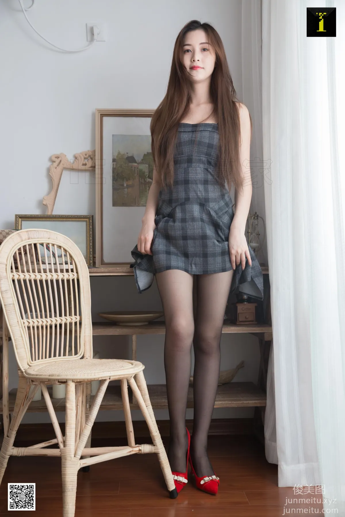 [IESS] 2019.06.17 Silk Enjoyer 508: Jiu Mei's Red Shoes and Plaid Skirt Jiu Mei [90P] photo 18