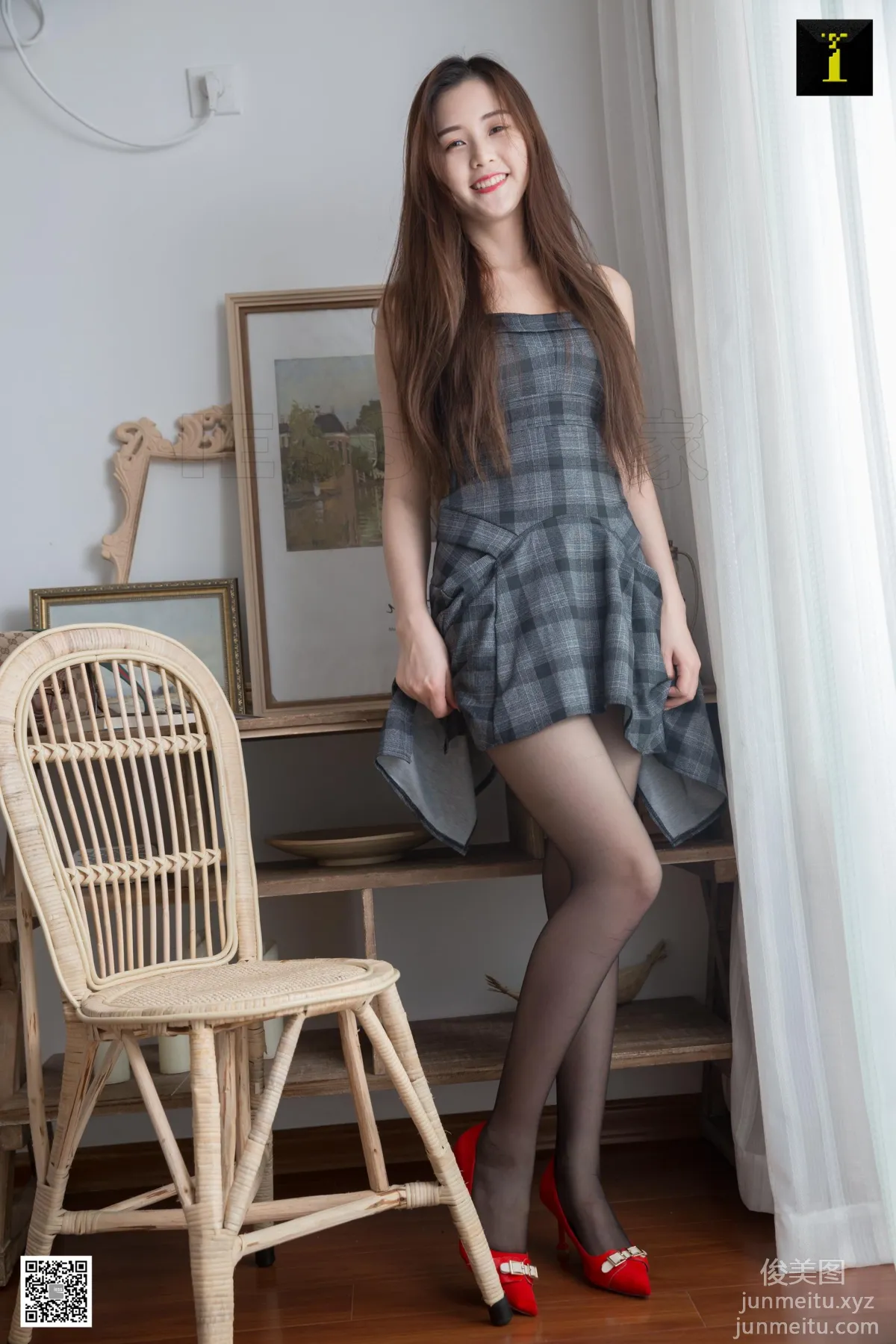 [IESS] 2019.06.17 Silk Enjoyer 508: Jiu Mei's Red Shoes and Plaid Skirt Jiu Mei [90P] photo 20