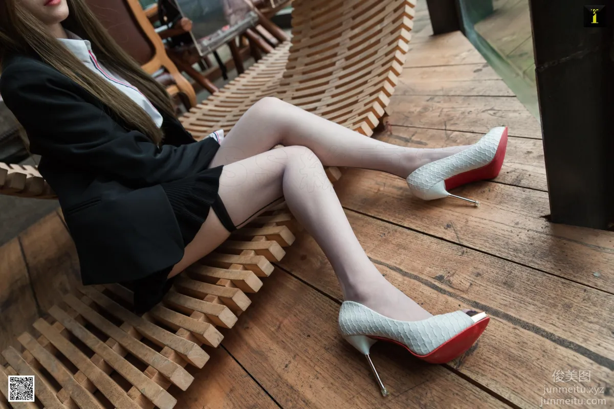 [IESS] 2020.04.14 Silk Enjoyer 721: Yu Xi, Peep Toe and Garter Stockings [95P] photo 17