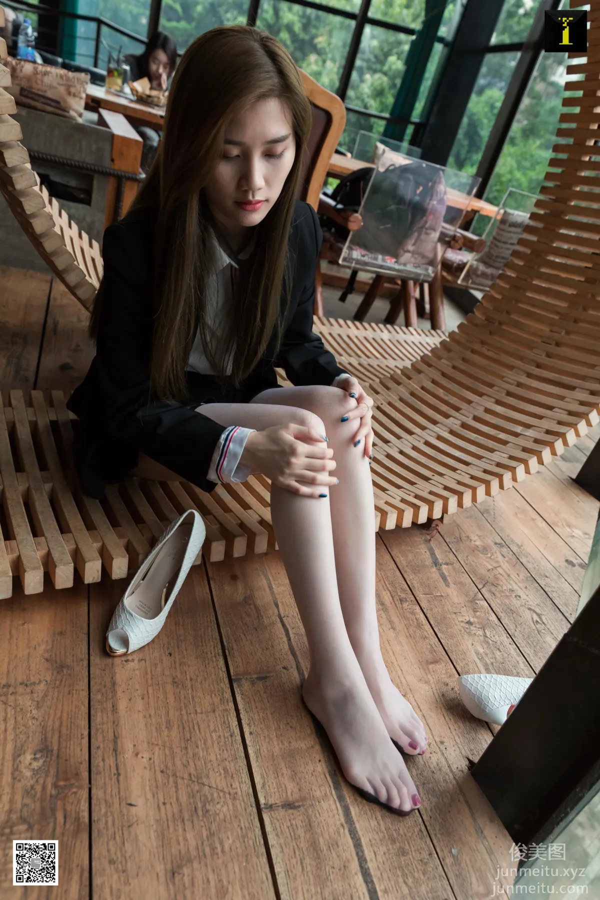 [IESS] 2020.04.14 Silk Enjoyer 721: Yu Xi, Peep Toe and Garter Stockings [95P] photo 18