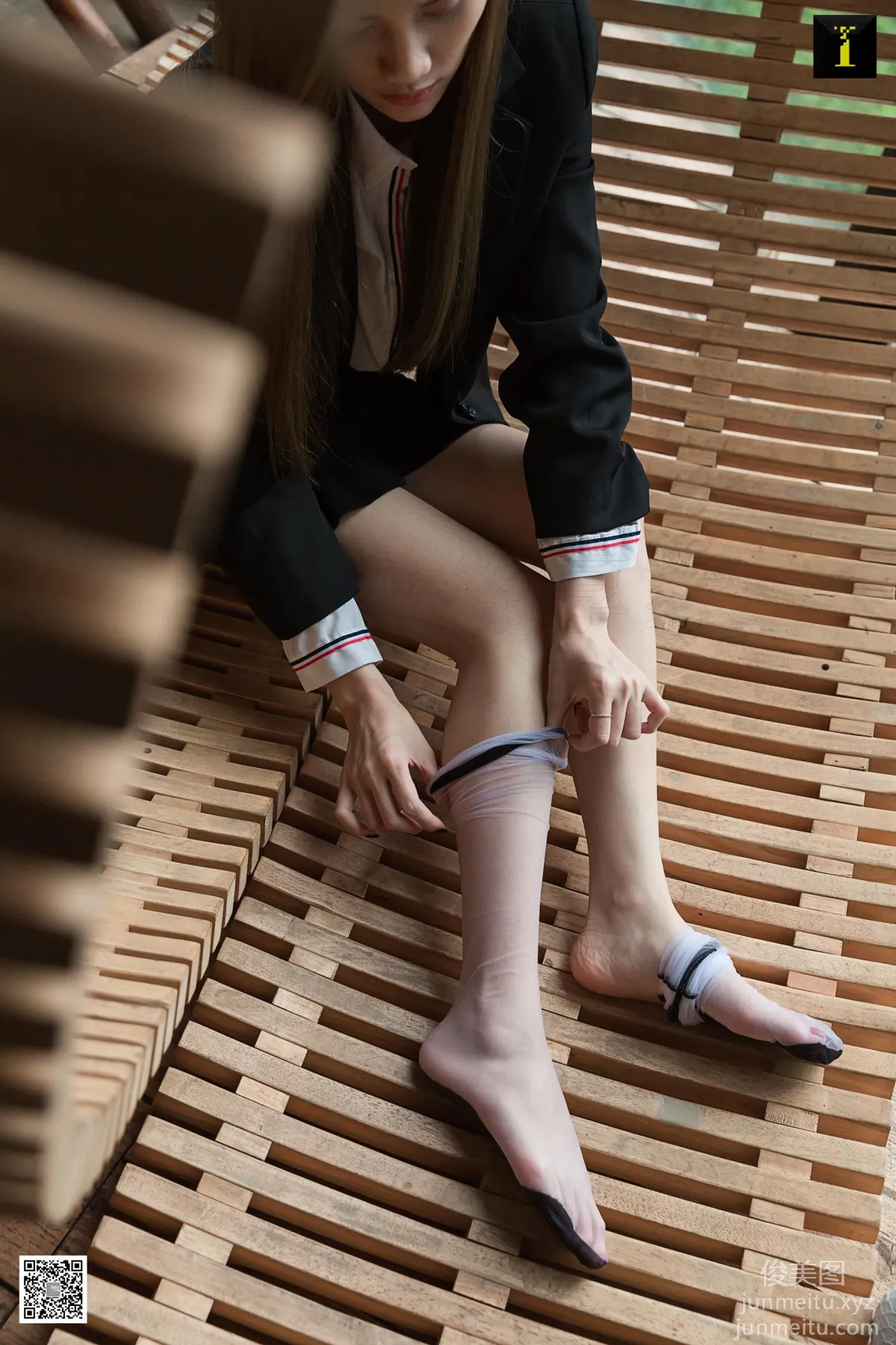 [IESS] 2020.04.14 Silk Enjoyer 721: Yu Xi, Peep Toe and Garter Stockings [95P] photo 39