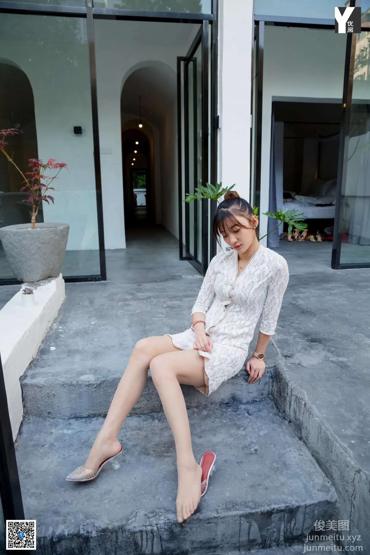 [IESS] 2020.05.02 Silk Enjoyer 731: IESS Qiuqiu 《Girlfriend's Doorstep》 [95P] photo 53