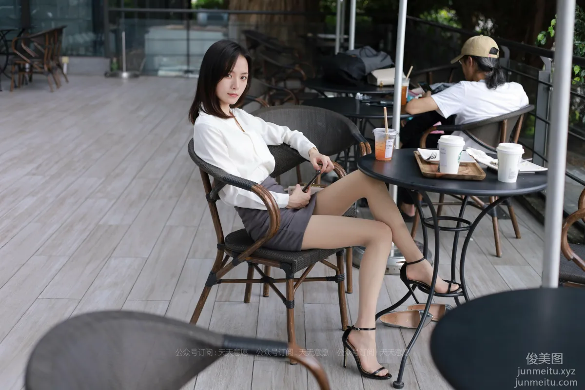 [IESS] 2021.07.08 Silk Enjoyer 855: Xiao Liu, White OL Outfit [90P] photo 32