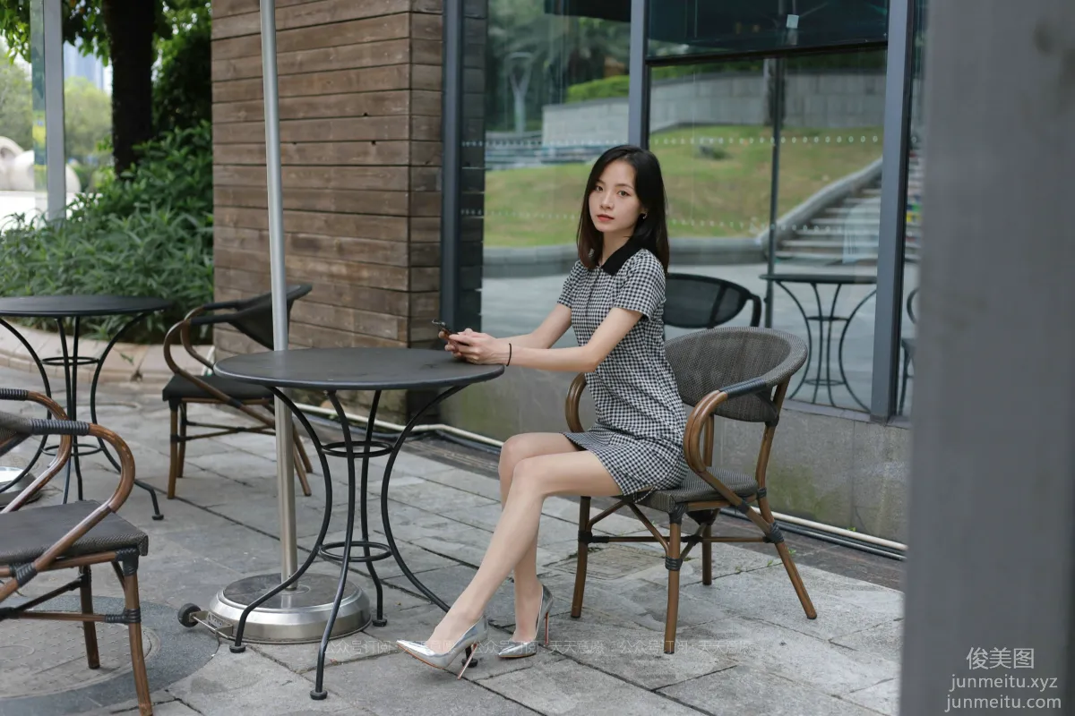 [IESS] 2021.07.22 Silk Enjoyer 867: Xiao Liu, Plaid Dress [90P] photo 5