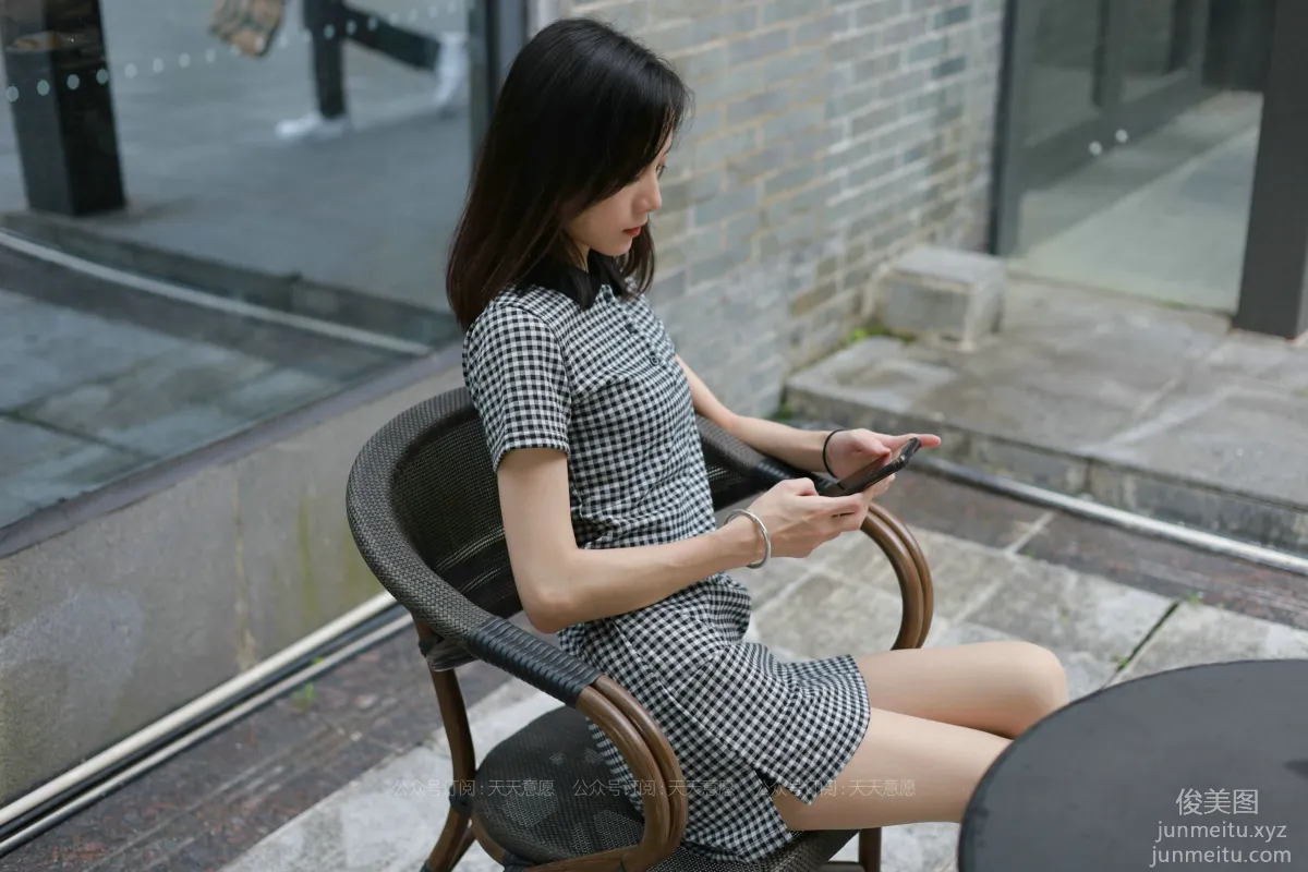 [IESS] 2021.07.22 Silk Enjoyer 867: Xiao Liu, Plaid Dress [90P] photo 16