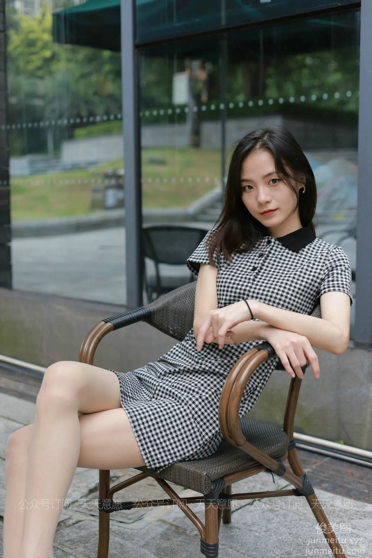 [IESS] 2021.07.22 Silk Enjoyer 867: Xiao Liu, Plaid Dress [90P] photo 40