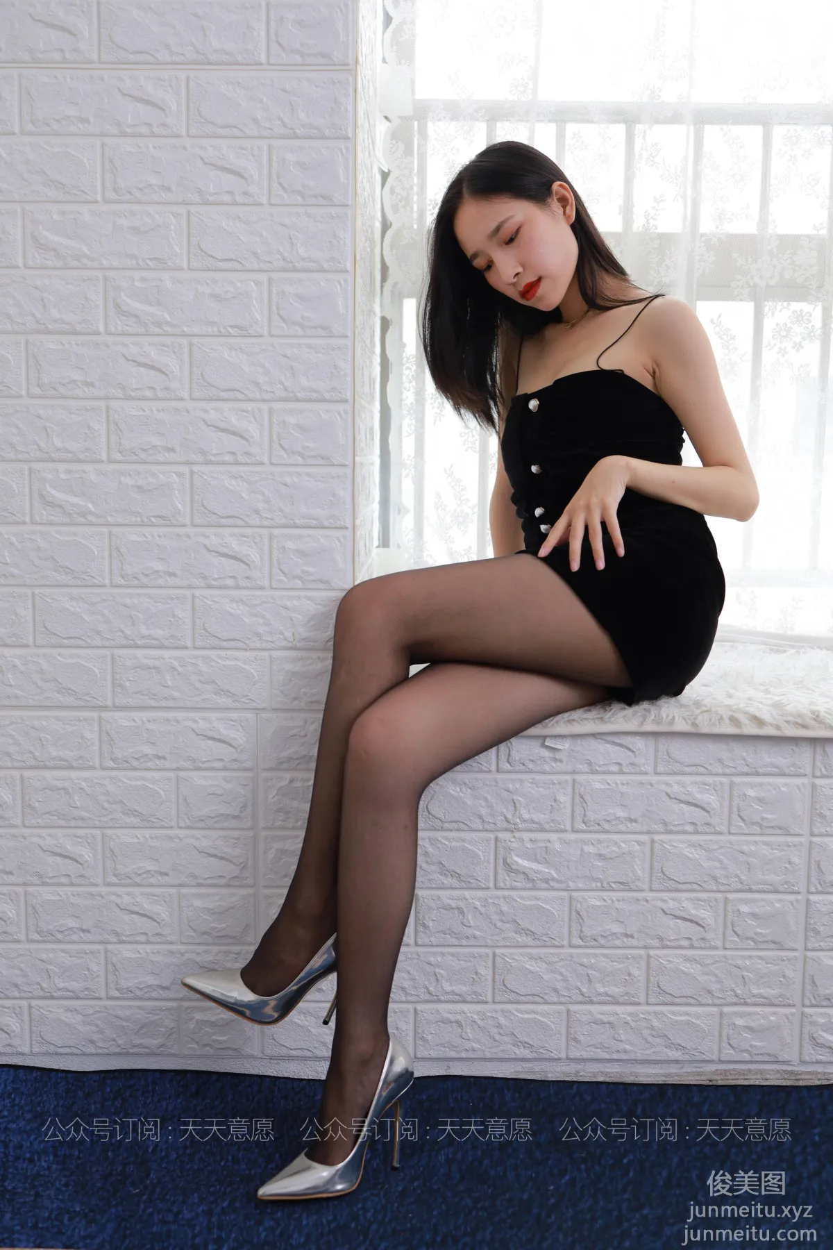[IESS] 2021.08.09 Silk Enjoyer 884: Mei Zi, Black Slip Dress [99P] photo 2