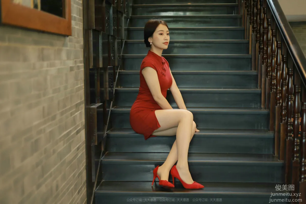 [IESS] 2021.10.15 Silk Enjoyer 948: Xiao Jie, Red Qipao [90P] photo 30