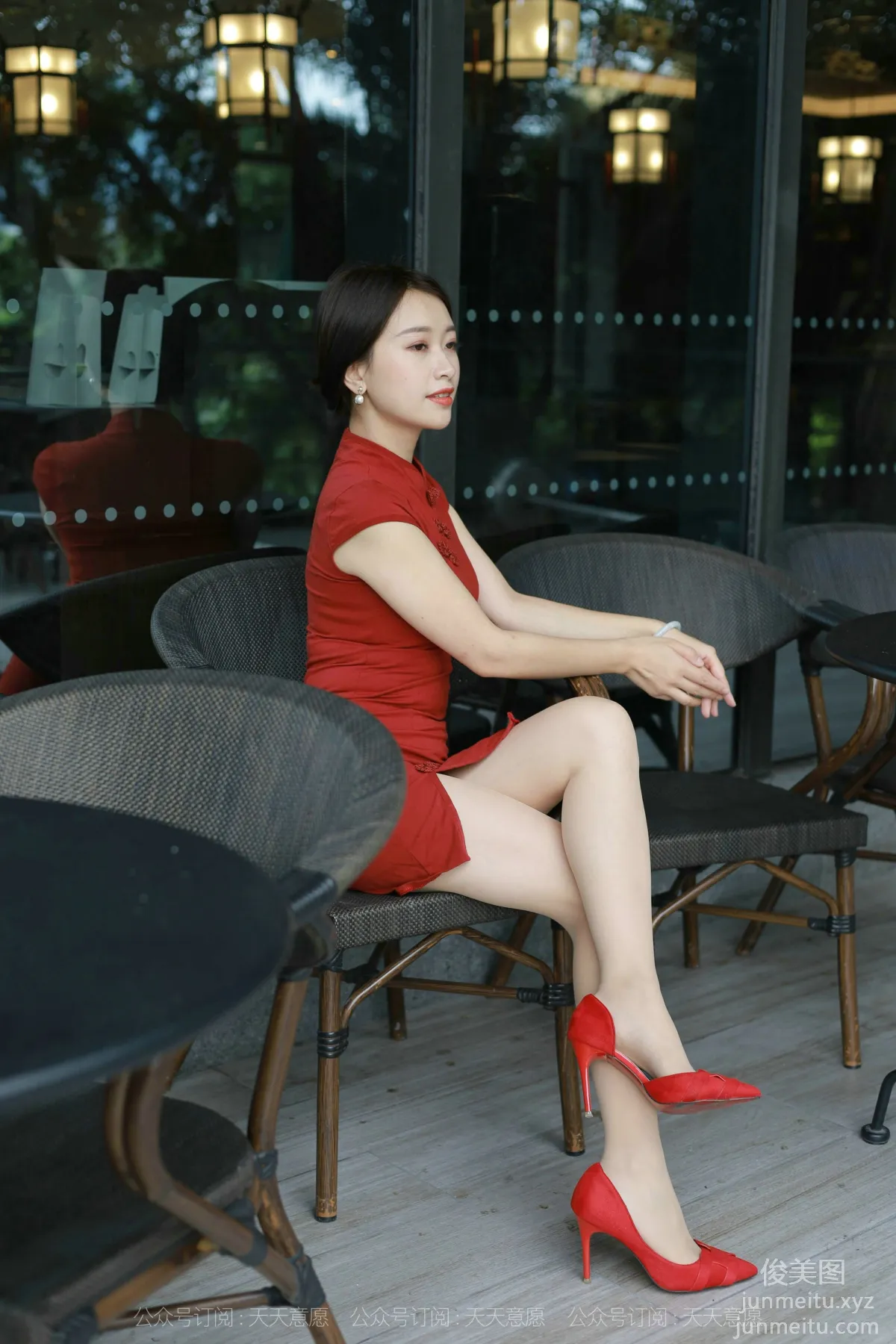 [IESS] 2021.10.15 Silk Enjoyer 948: Xiao Jie, Red Qipao [90P] photo 48