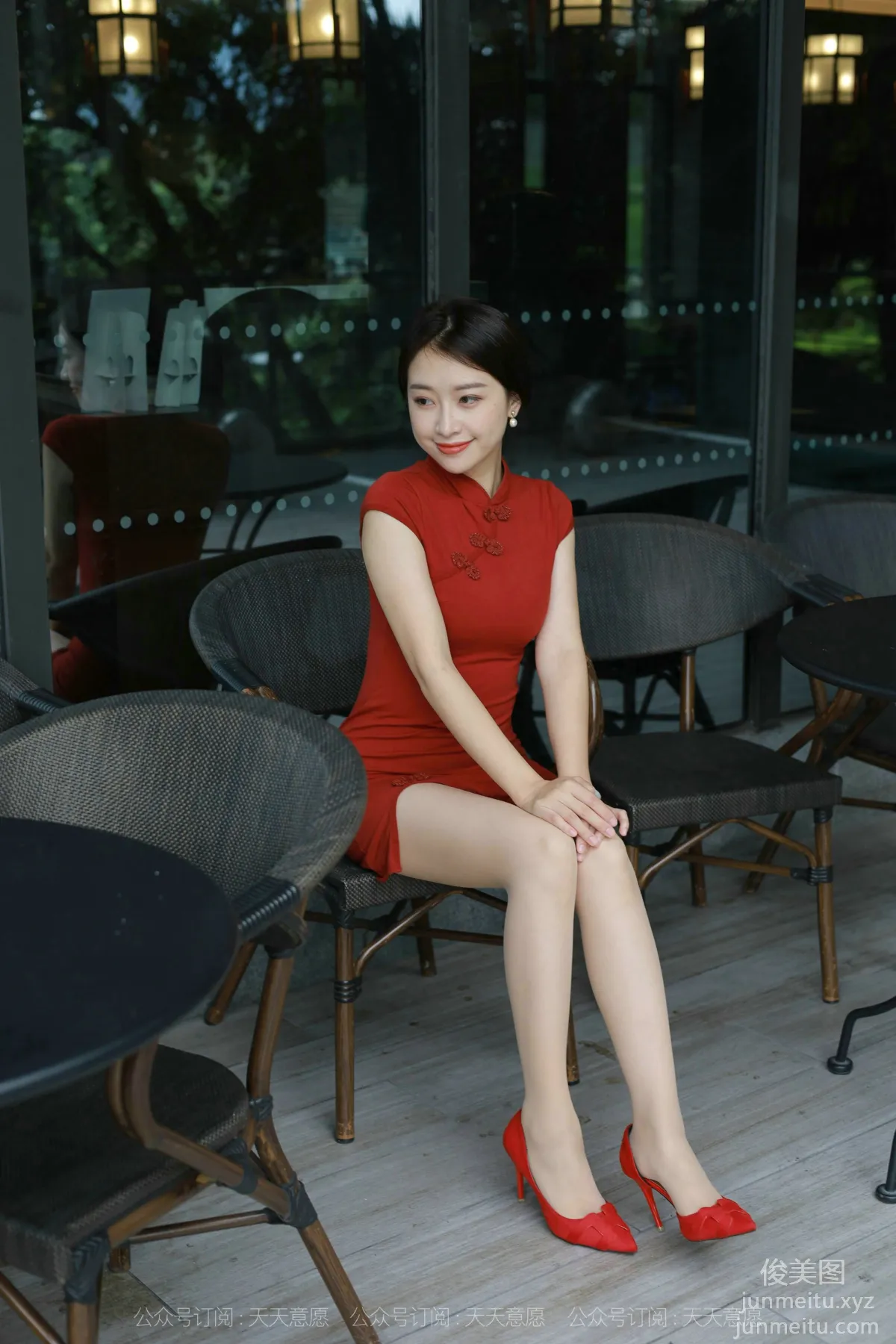 [IESS] 2021.10.15 Silk Enjoyer 948: Xiao Jie, Red Qipao [90P] photo 53