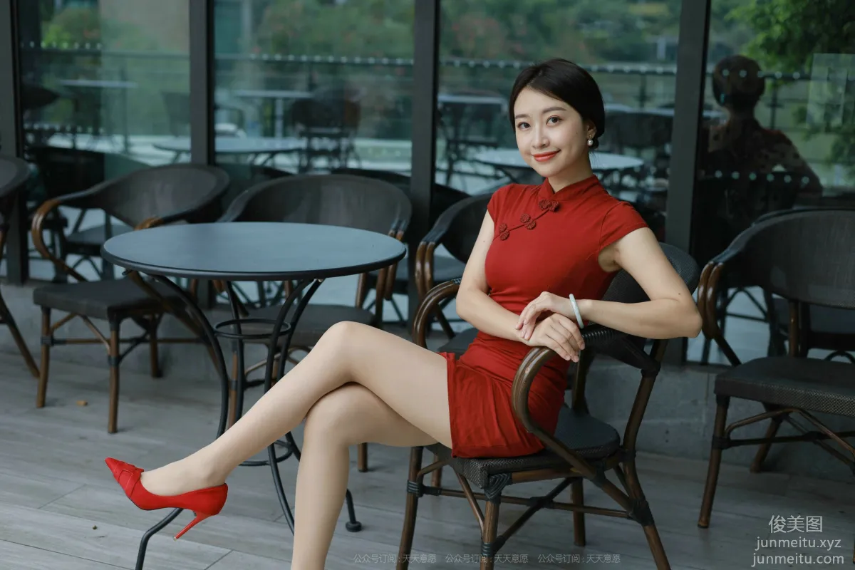 [IESS] 2021.10.15 Silk Enjoyer 948: Xiao Jie, Red Qipao [90P] photo 87
