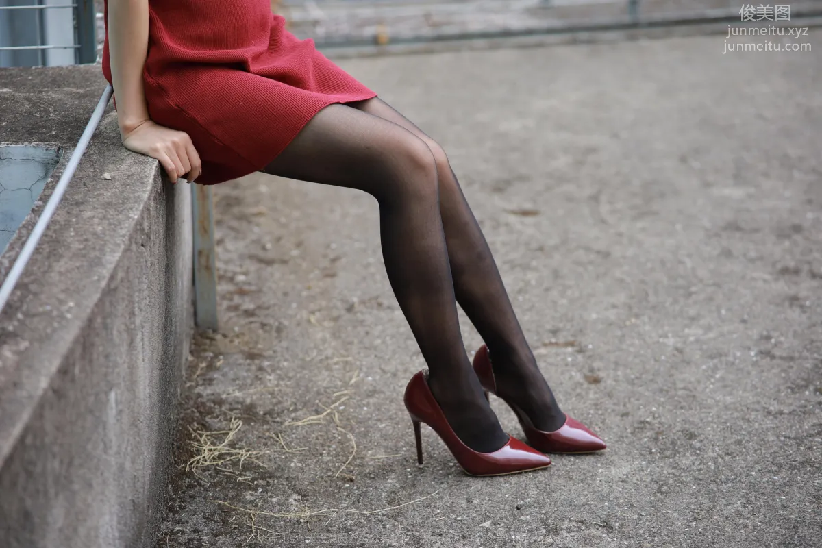 [IESS] 2022.12.09 Silk Enjoyer 1293 Mei Zi, Wine Red High Heels [77P] photo 45