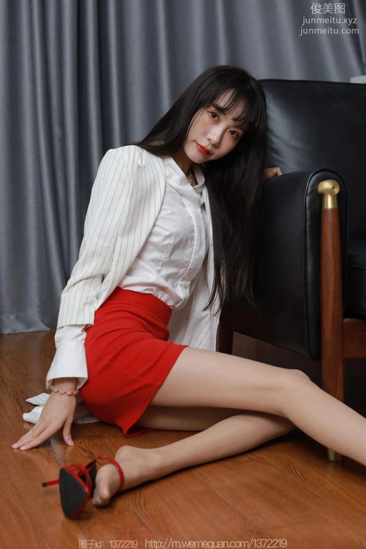 [IESS] 2023.03.20 Silk Enjoyer 1396 Tuan Tuan, White Top Red Skirt Sister Yu [89P] photo 82