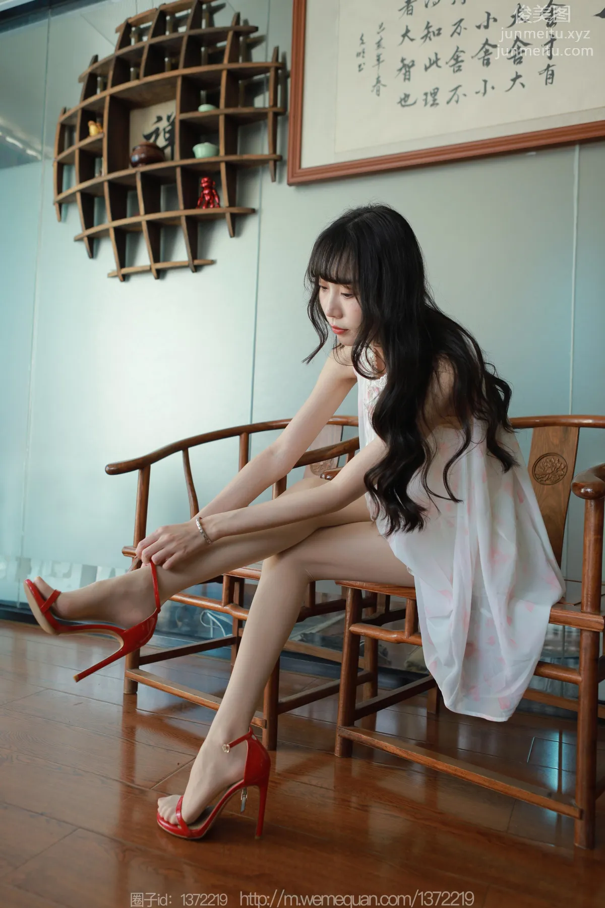 [IESS] 2023.05.04 Silk Enjoyer 1441 Tuan Tuan, Red Shoes and Nude Stockings [87P] photo 66