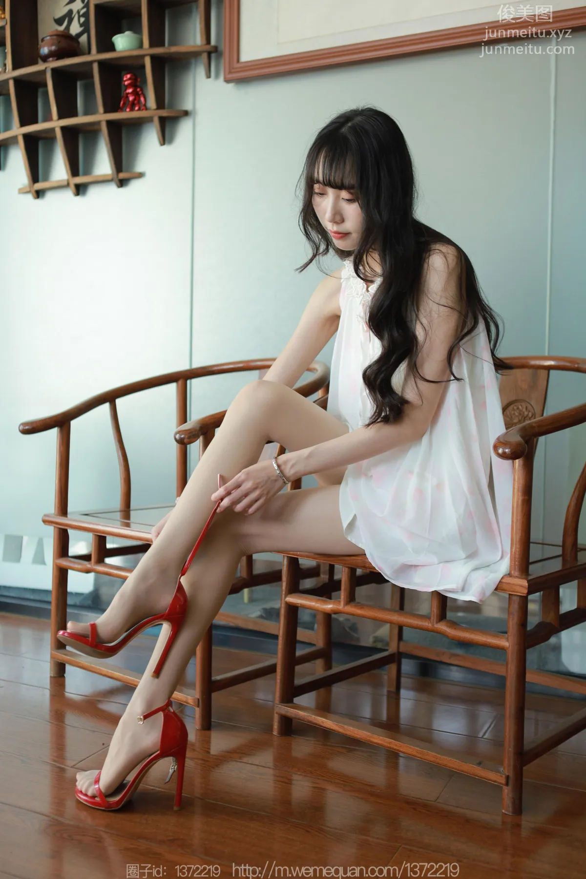 [IESS] 2023.05.04 Silk Enjoyer 1441 Tuan Tuan, Red Shoes and Nude Stockings [87P] photo 67