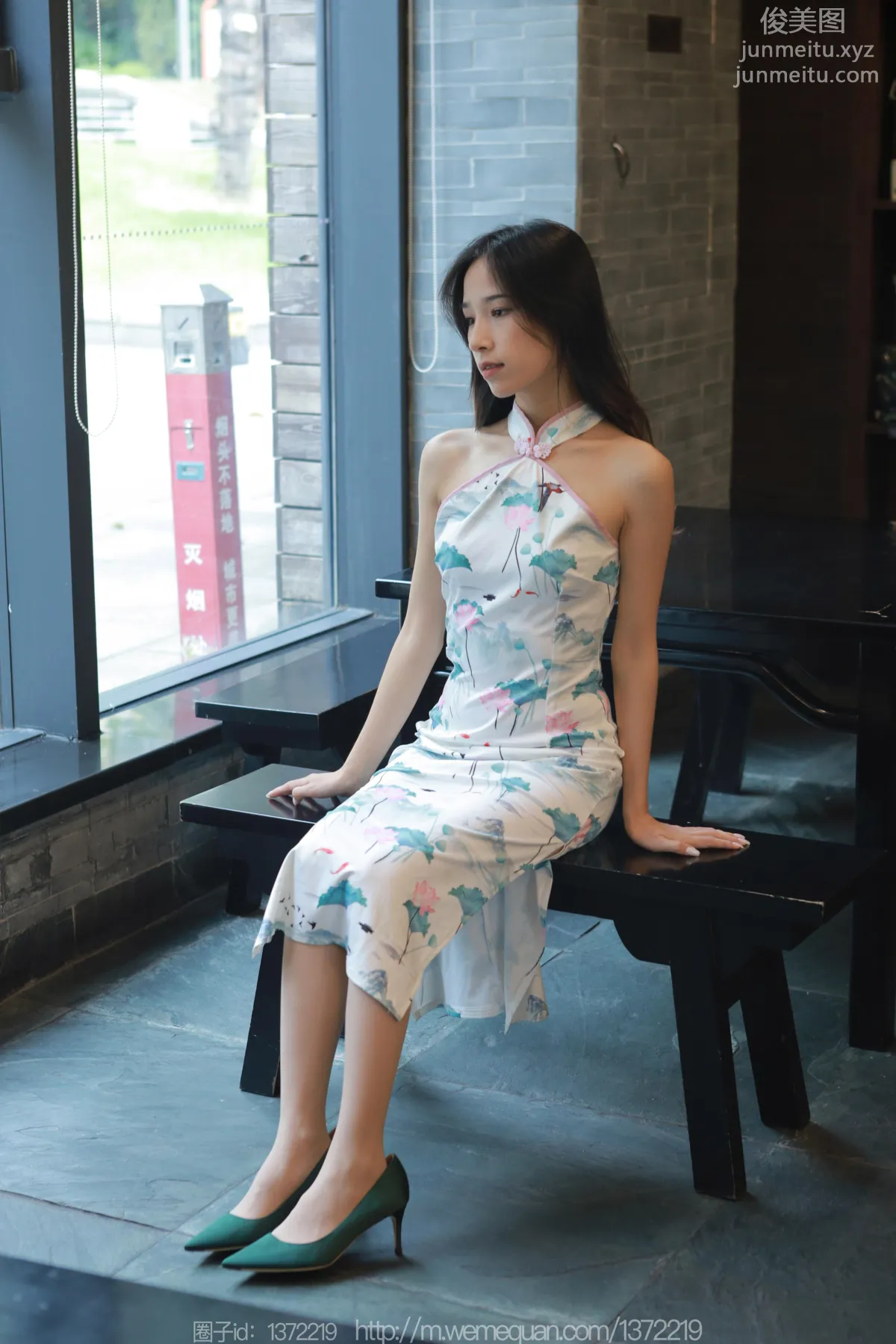 [IESS] 2023.07.19 Silk Enjoyer 1484 Mei Zi, Beauty in Green Shoes [86P] photo 1