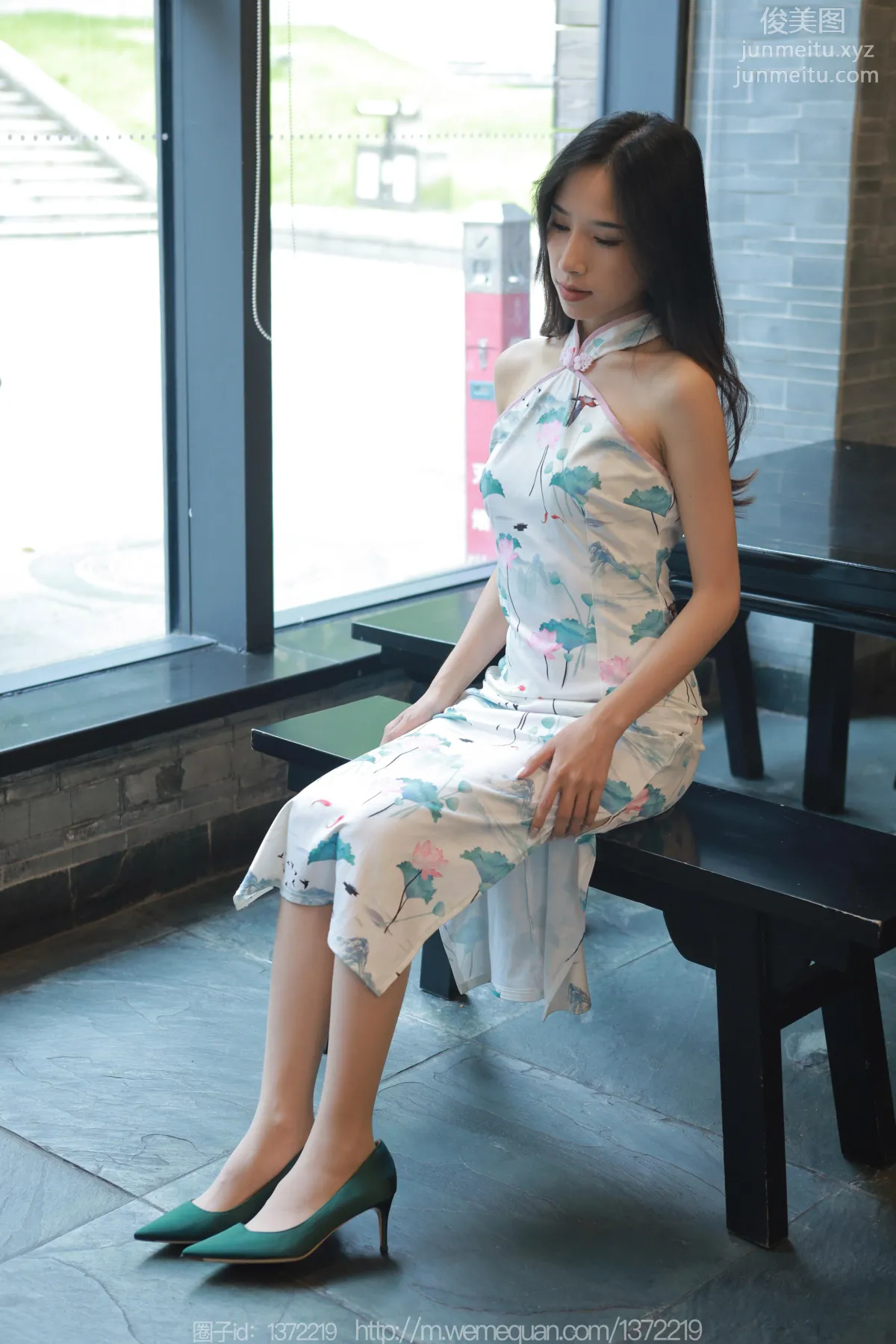 [IESS] 2023.07.19 Silk Enjoyer 1484 Mei Zi, Beauty in Green Shoes [86P] photo 8