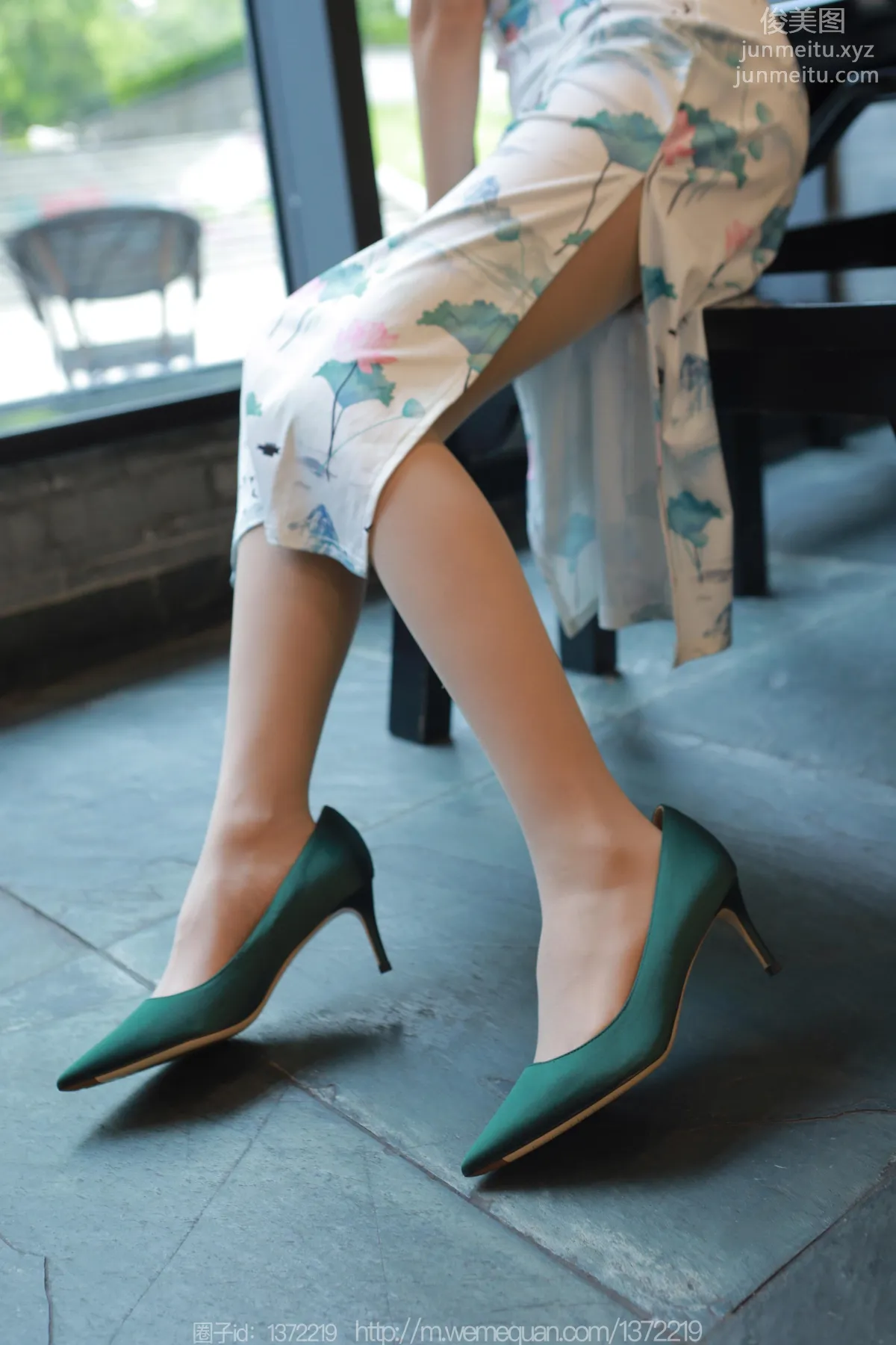 [IESS] 2023.07.19 Silk Enjoyer 1484 Mei Zi, Beauty in Green Shoes [86P] photo 10