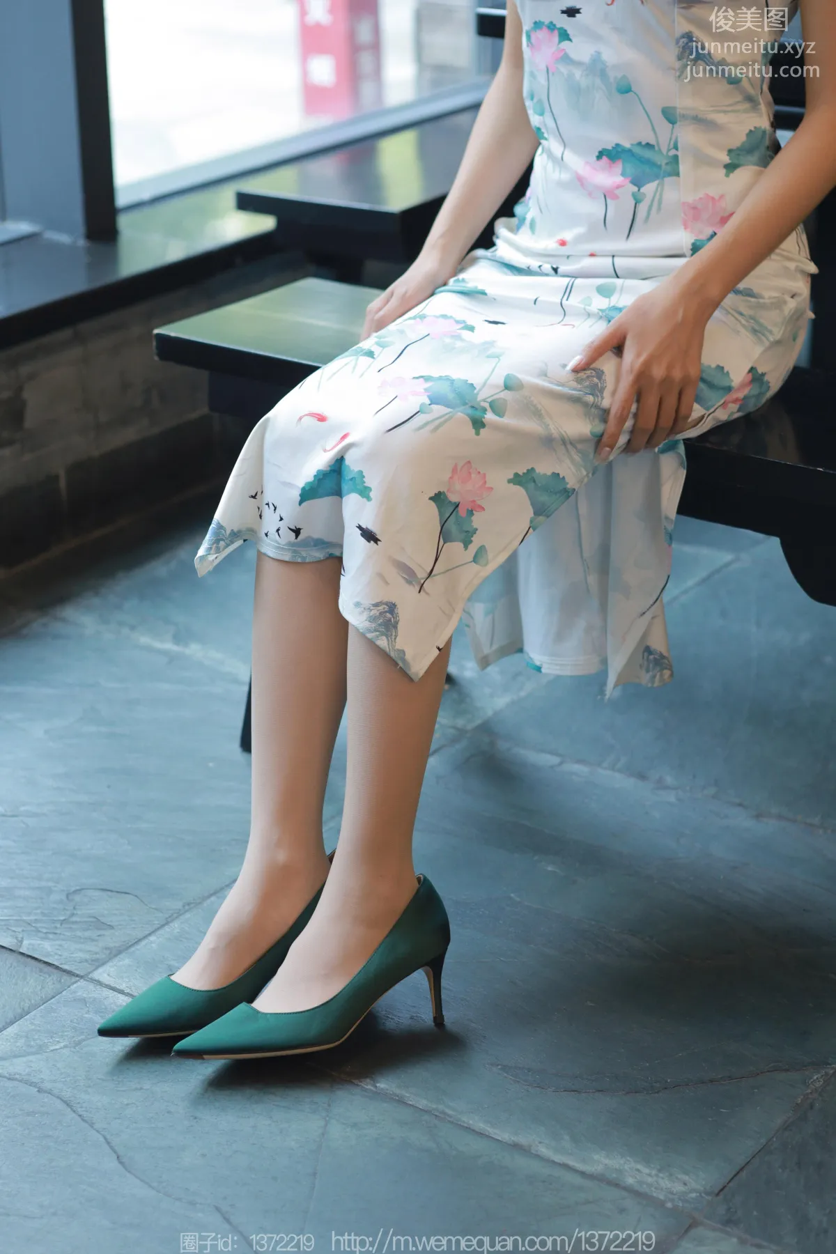 [IESS] 2023.07.19 Silk Enjoyer 1484 Mei Zi, Beauty in Green Shoes [86P] photo 11