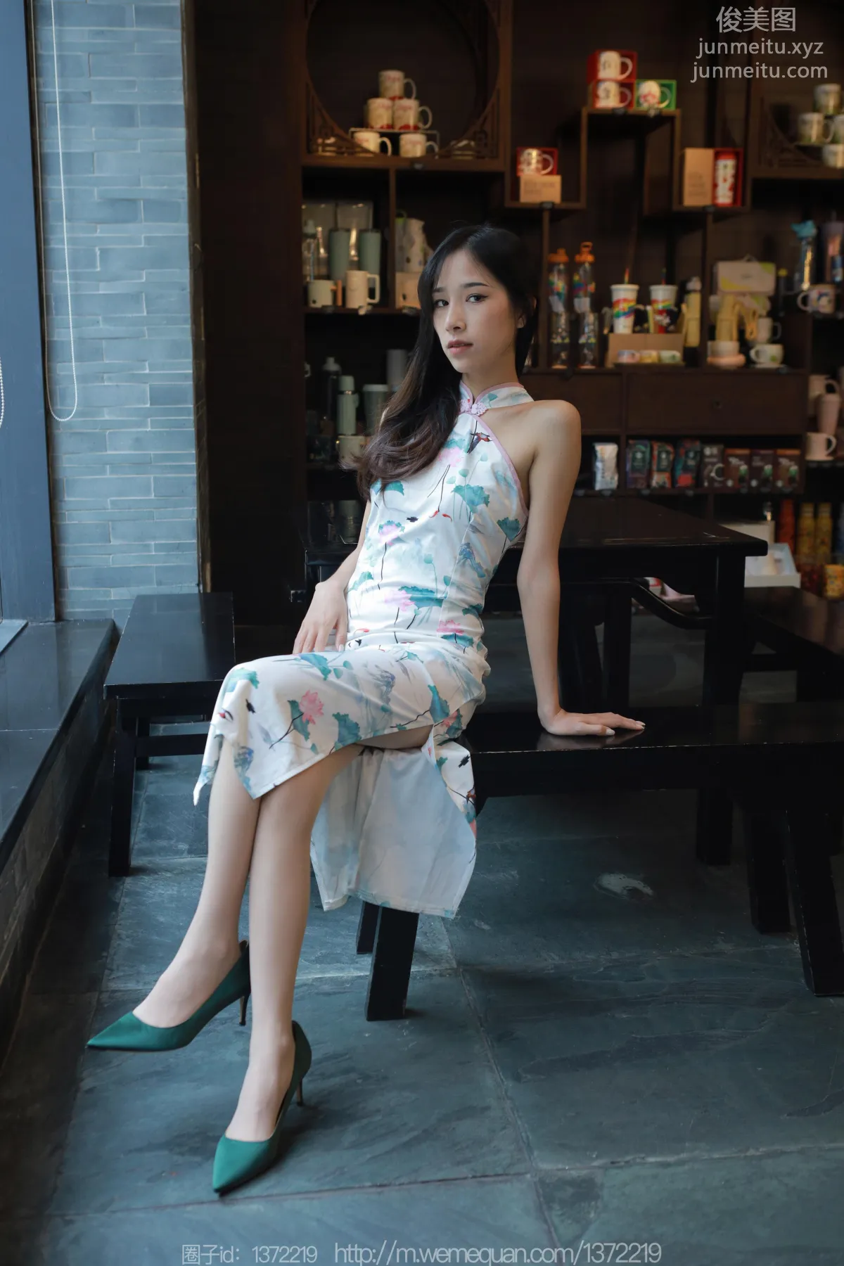 [IESS] 2023.07.19 Silk Enjoyer 1484 Mei Zi, Beauty in Green Shoes [86P] photo 17