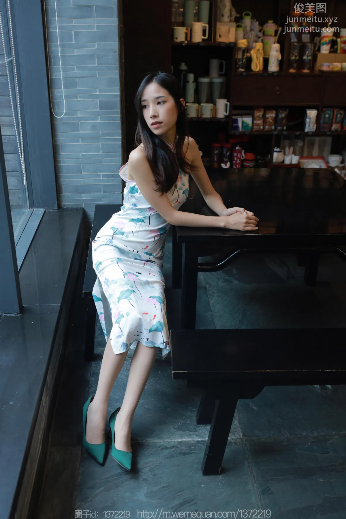 [IESS] 2023.07.19 Silk Enjoyer 1484 Mei Zi, Beauty in Green Shoes [86P] photo 22