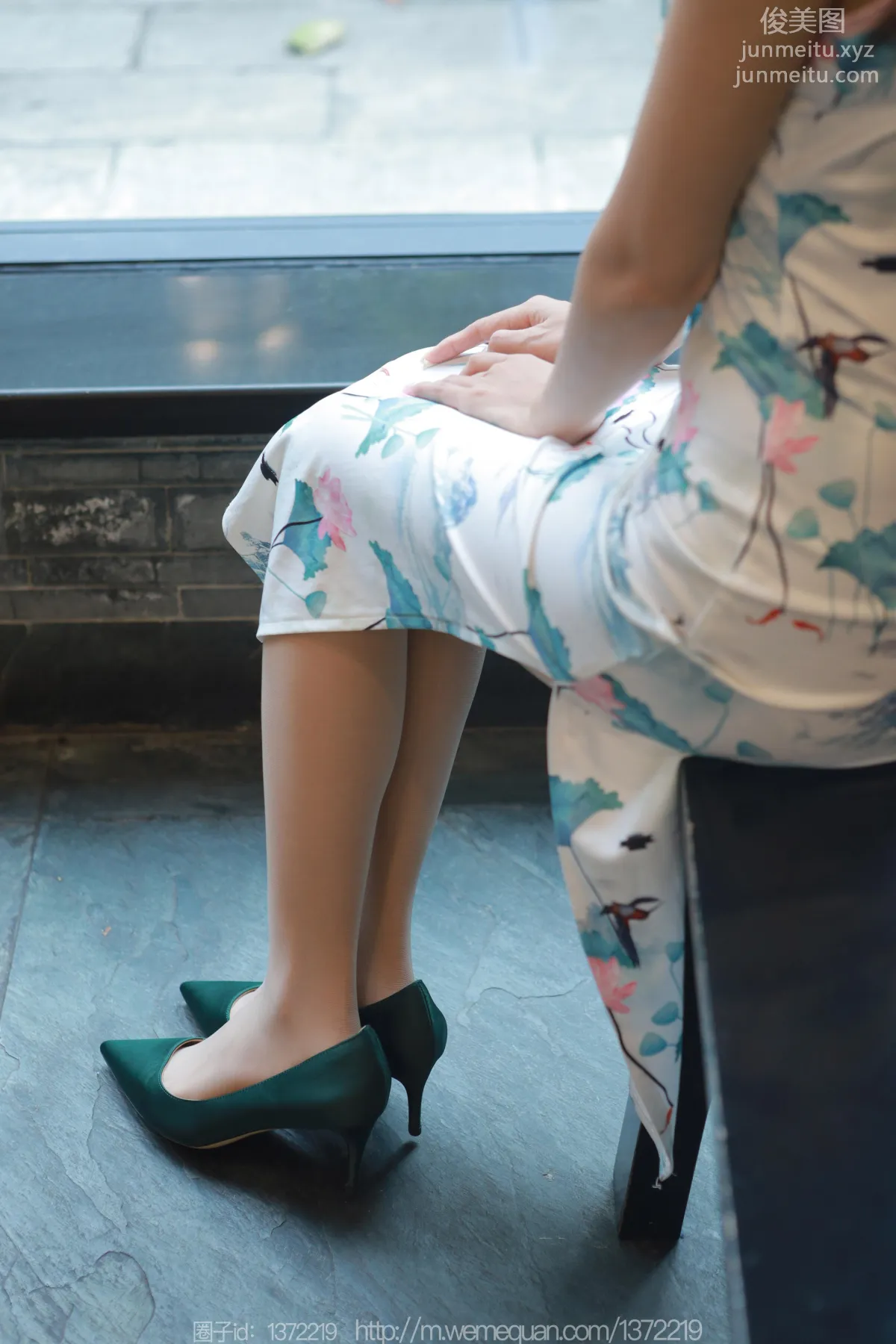 [IESS] 2023.07.19 Silk Enjoyer 1484 Mei Zi, Beauty in Green Shoes [86P] photo 35