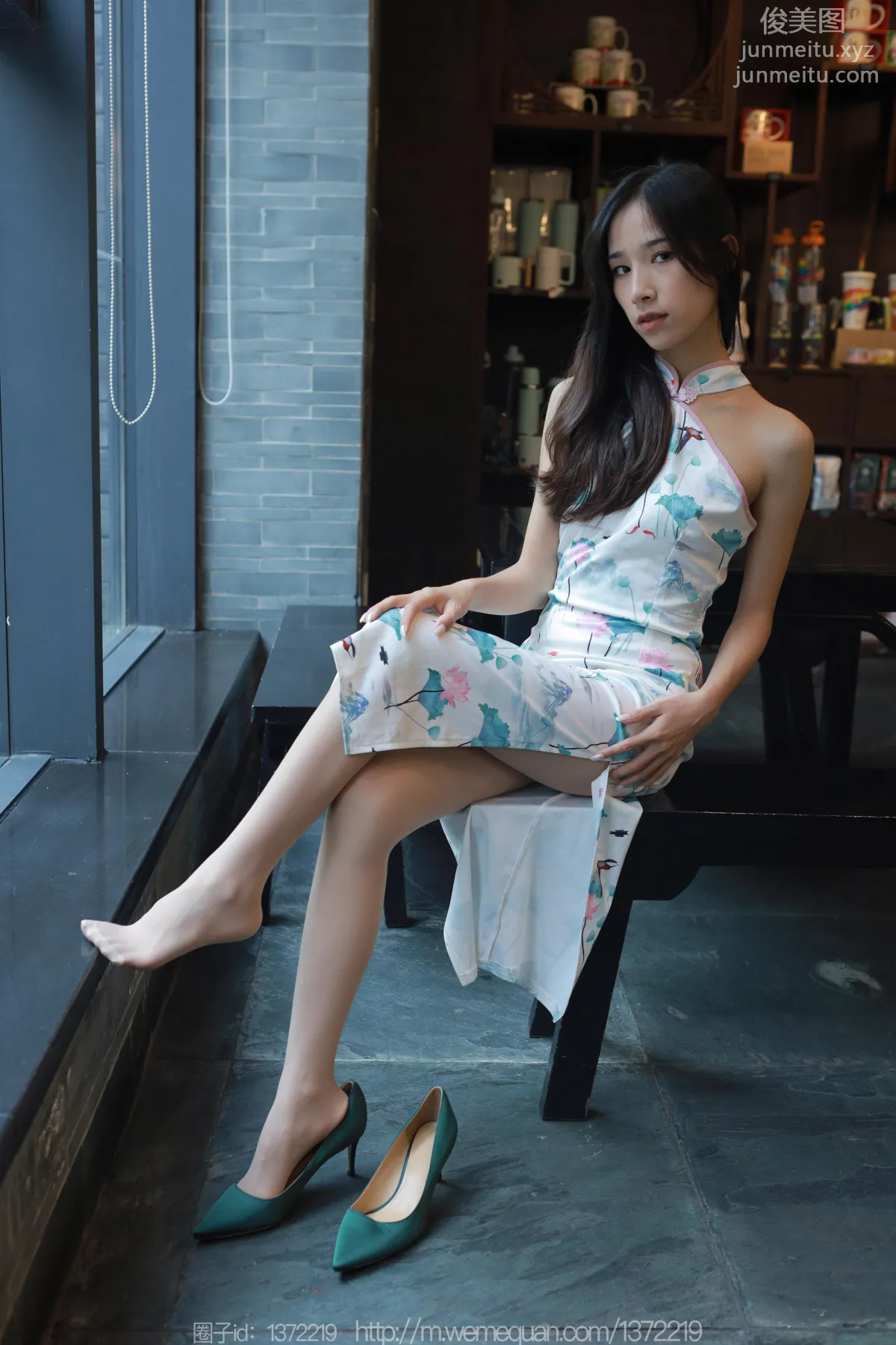 [IESS] 2023.07.19 Silk Enjoyer 1484 Mei Zi, Beauty in Green Shoes [86P] photo 36