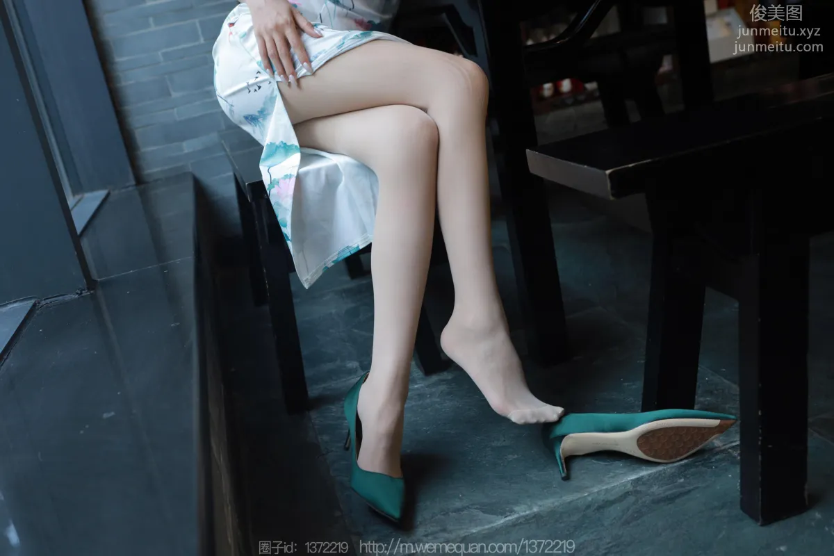 [IESS] 2023.07.19 Silk Enjoyer 1484 Mei Zi, Beauty in Green Shoes [86P] photo 39