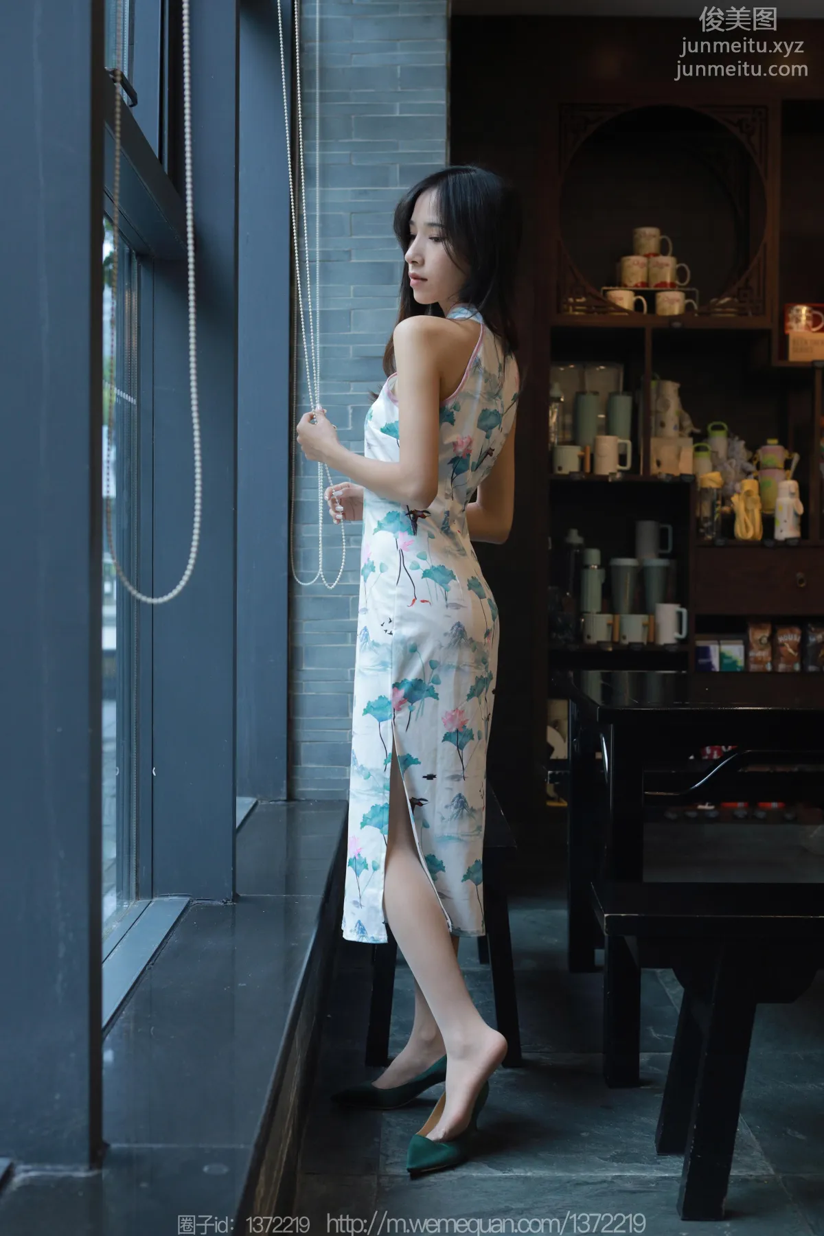 [IESS] 2023.07.19 Silk Enjoyer 1484 Mei Zi, Beauty in Green Shoes [86P] photo 58