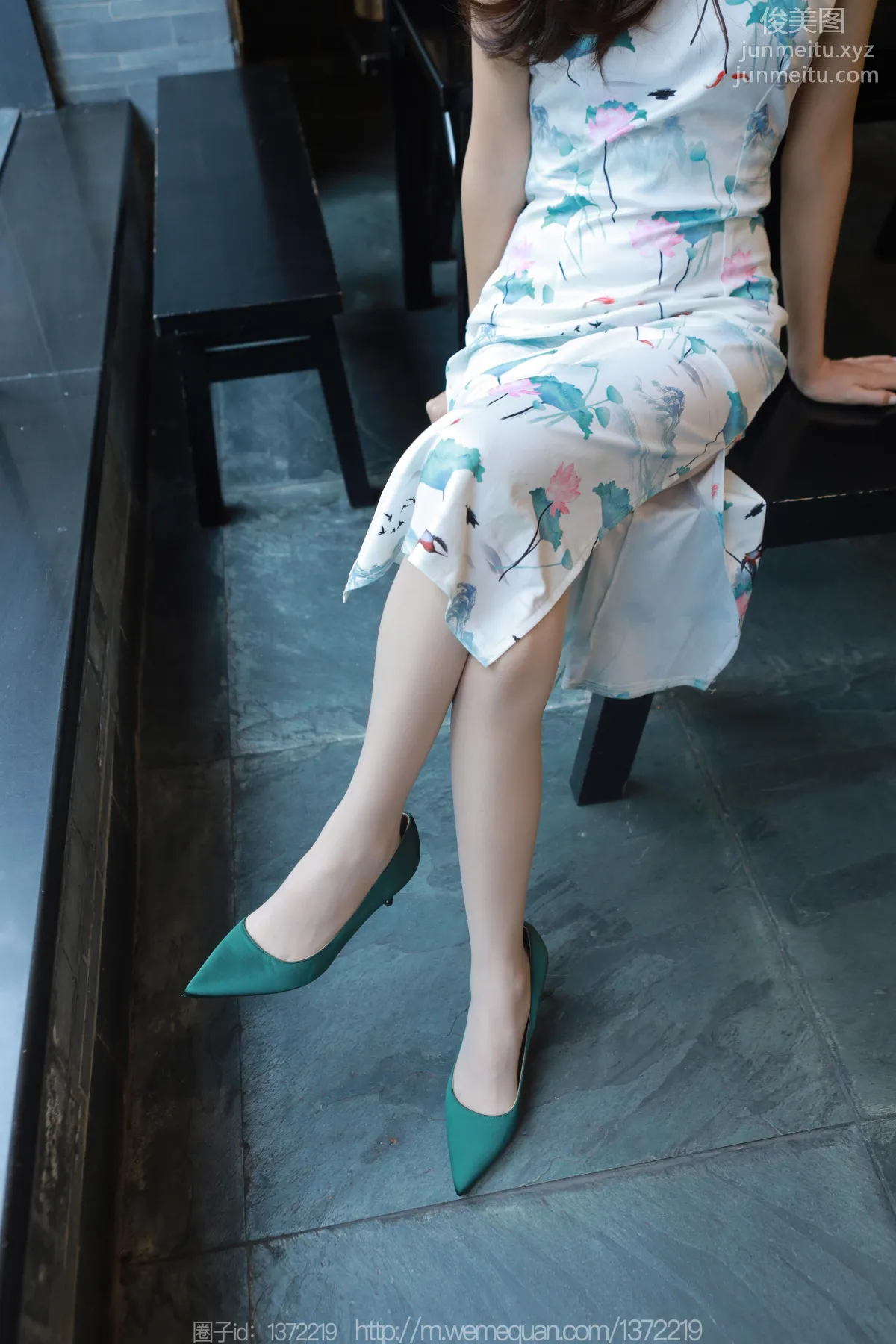 [IESS] 2023.07.19 Silk Enjoyer 1484 Mei Zi, Beauty in Green Shoes [86P] photo 70