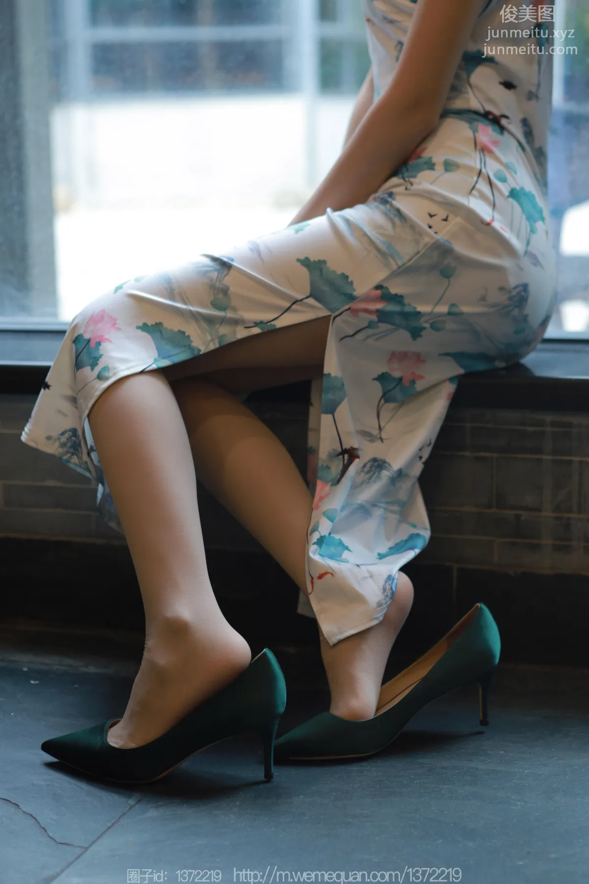 [IESS] 2023.07.19 Silk Enjoyer 1484 Mei Zi, Beauty in Green Shoes [86P] photo 73