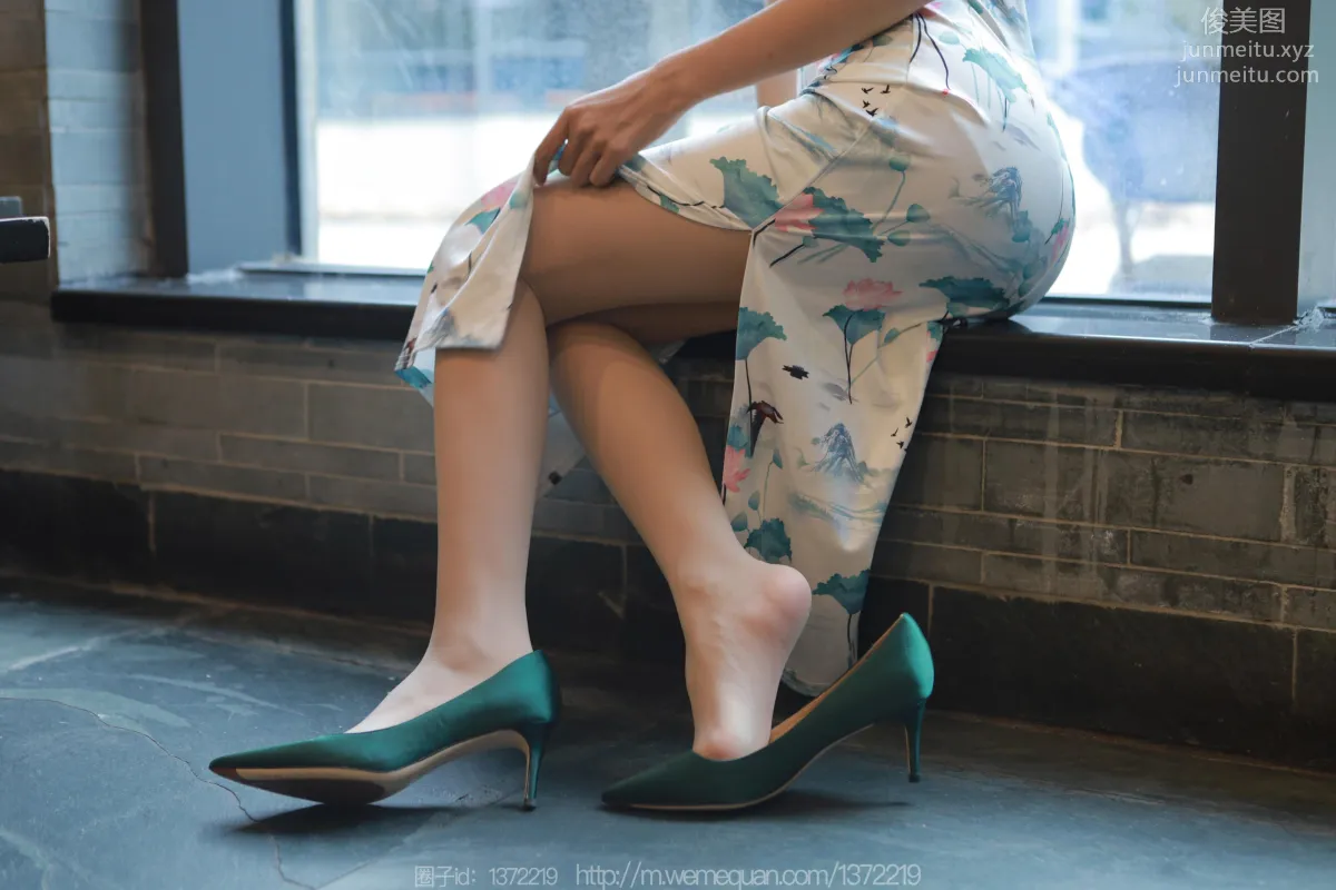 [IESS] 2023.07.19 Silk Enjoyer 1484 Mei Zi, Beauty in Green Shoes [86P] photo 81
