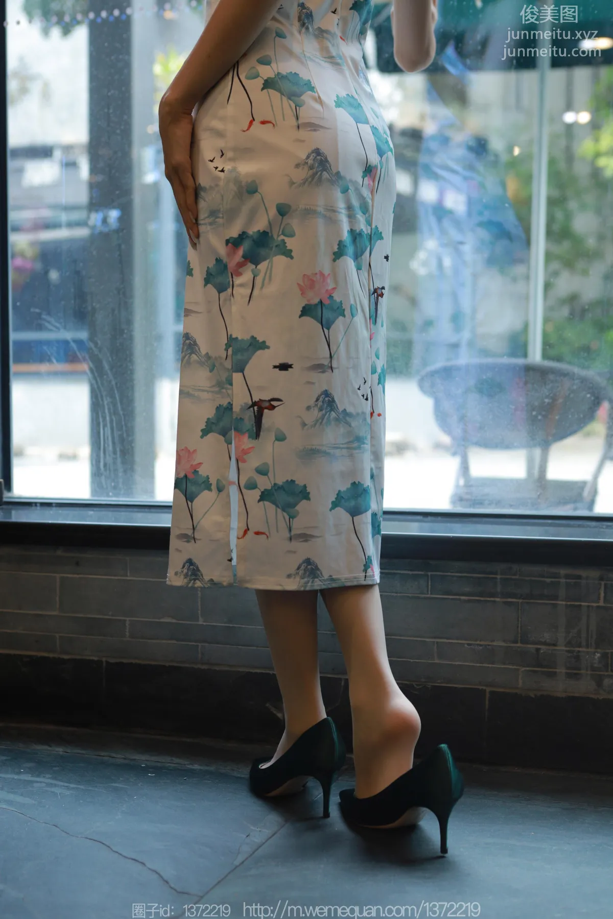 [IESS] 2023.07.19 Silk Enjoyer 1484 Mei Zi, Beauty in Green Shoes [86P] photo 83