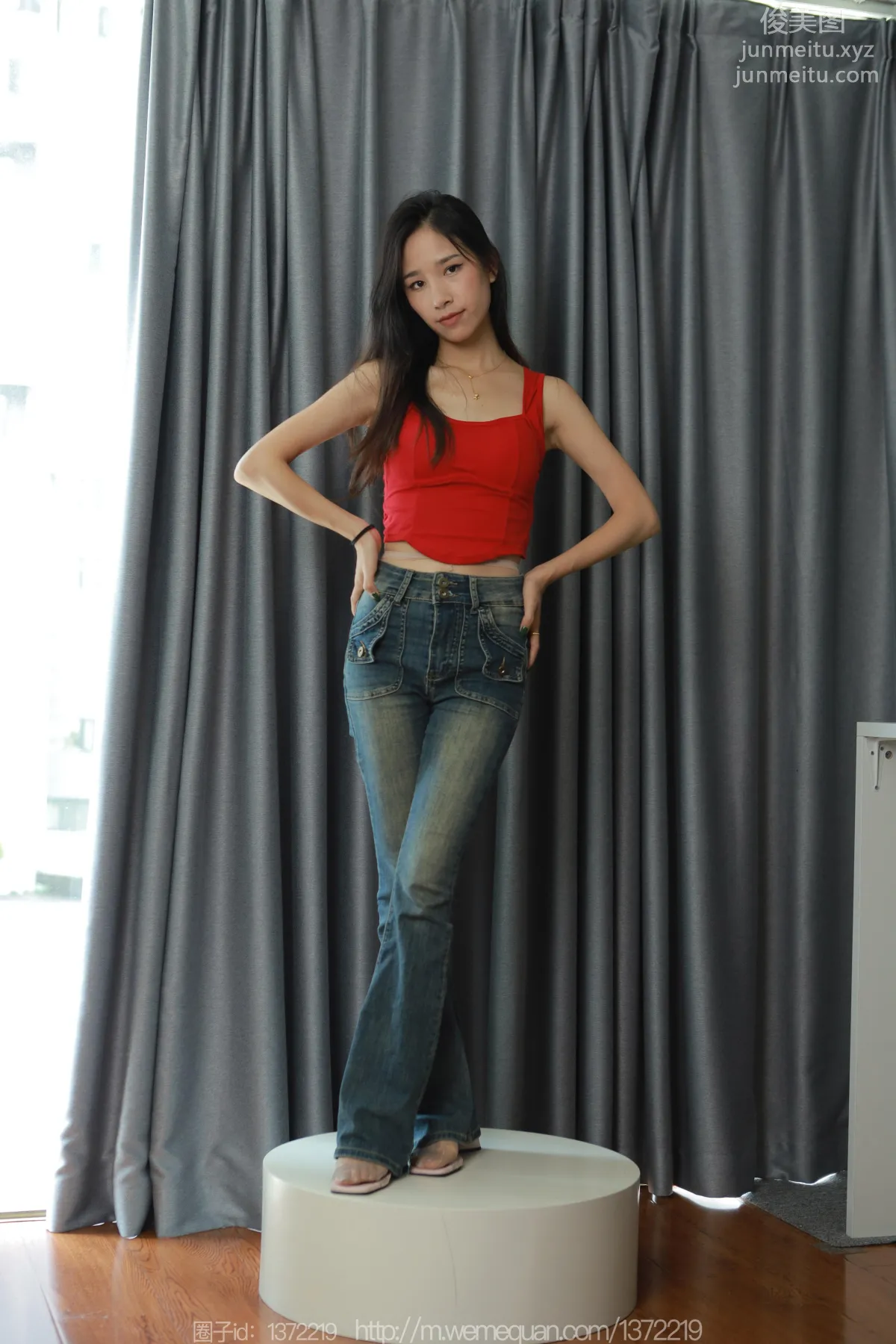 [IESS] 2023.08.11 Silk Enjoyer 1504 Mei Zi, Stockings Inside Jeans [85P] photo 21