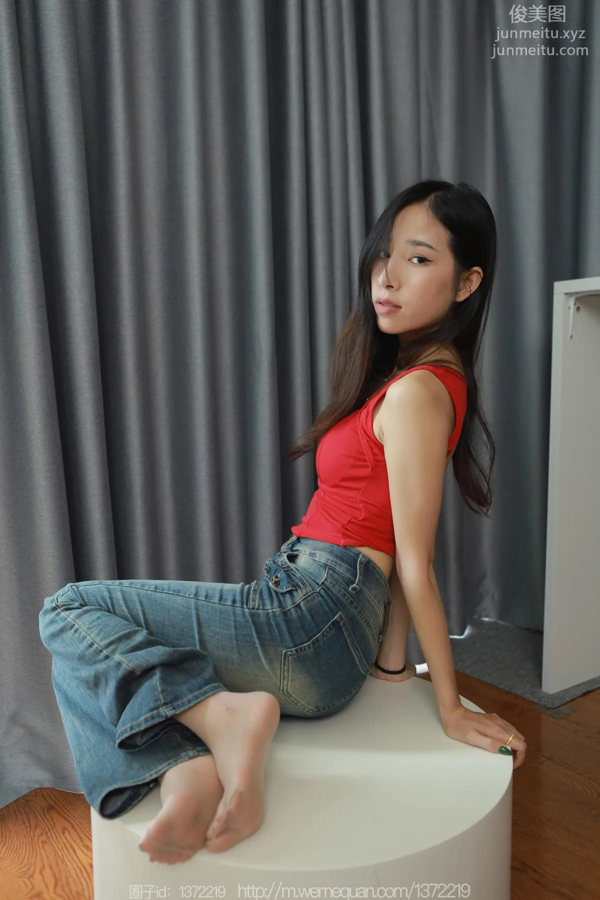 [IESS] 2023.08.11 Silk Enjoyer 1504 Mei Zi, Stockings Inside Jeans [85P] photo 23