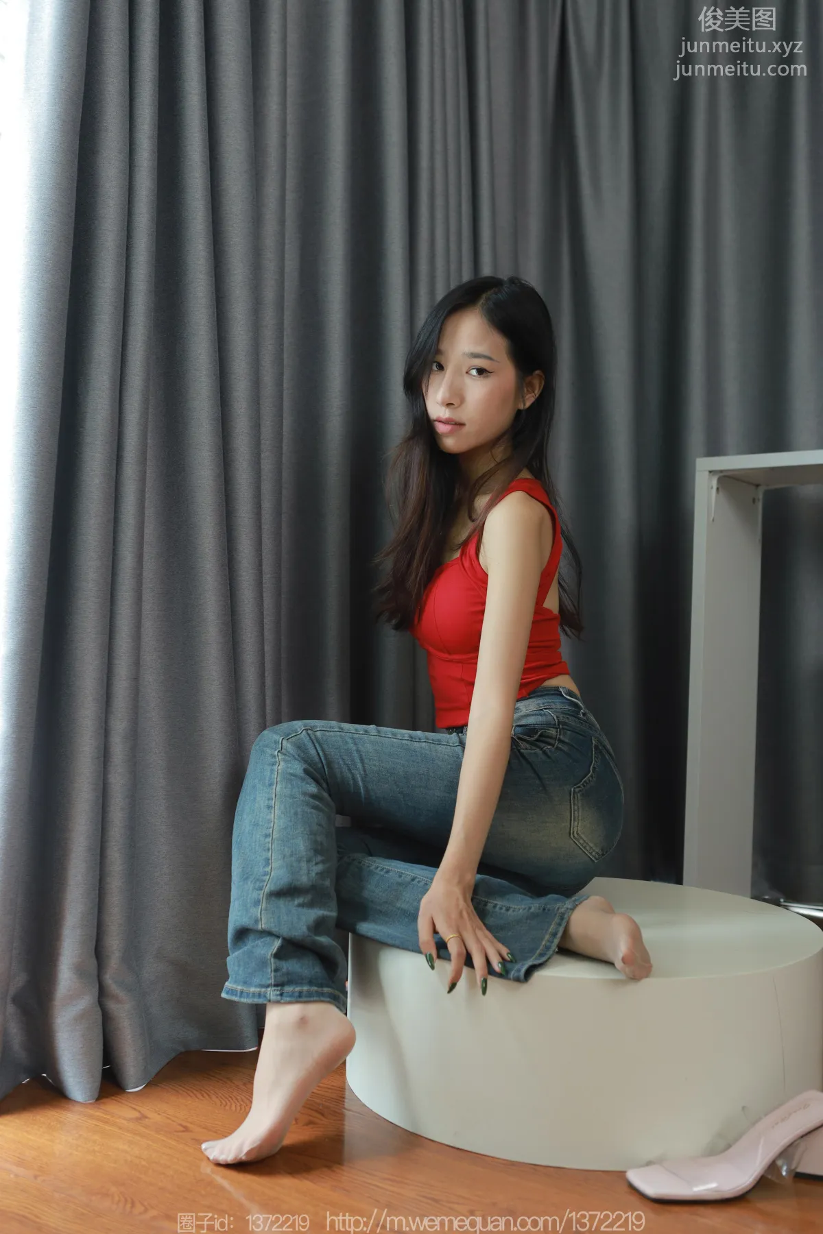 [IESS] 2023.08.11 Silk Enjoyer 1504 Mei Zi, Stockings Inside Jeans [85P] photo 26
