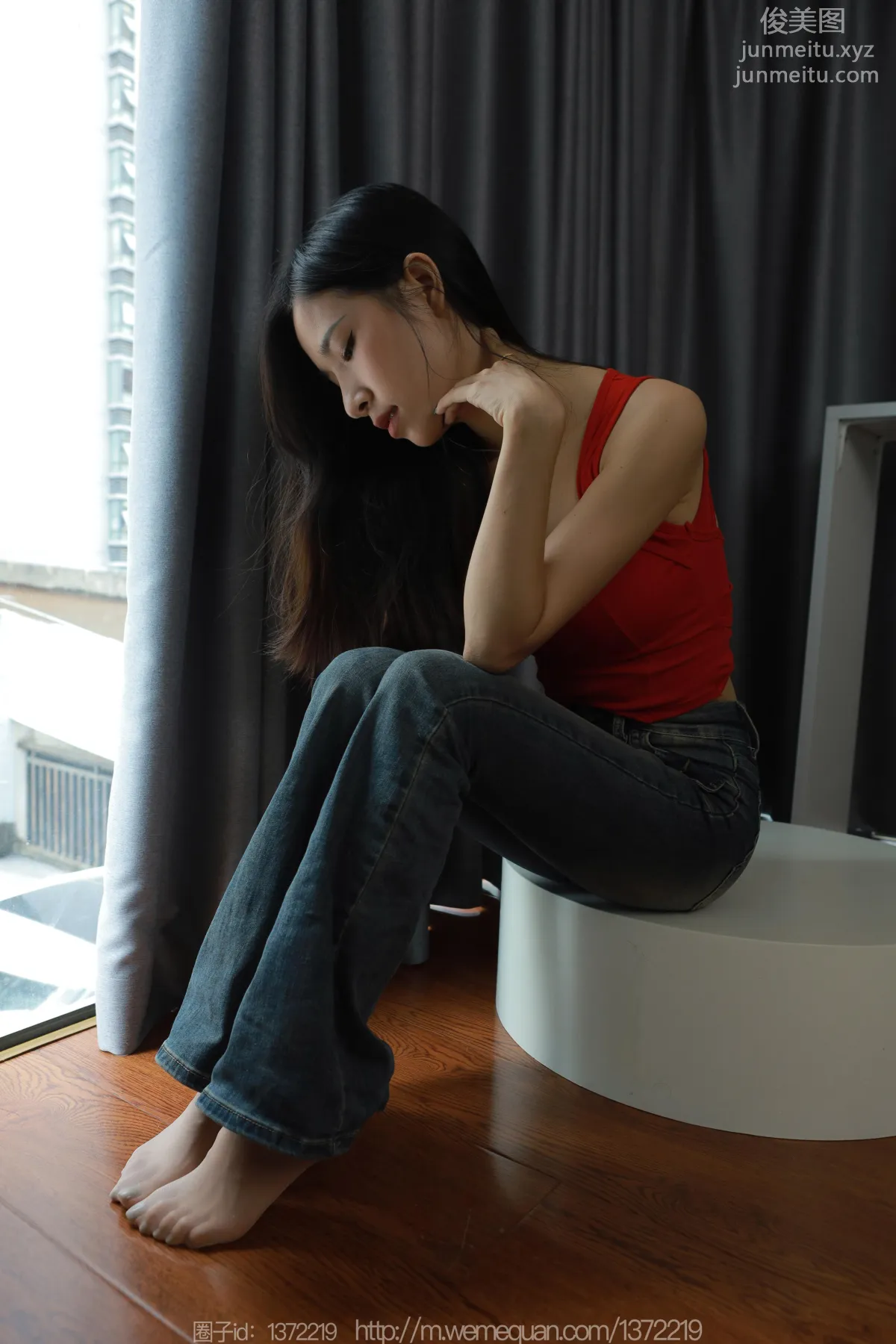 [IESS] 2023.08.11 Silk Enjoyer 1504 Mei Zi, Stockings Inside Jeans [85P] photo 59