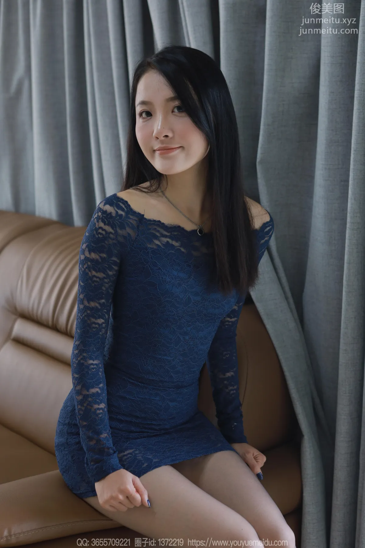 [IESS] 2023.10.11 Silk Enjoyer 1556 Wan Ping, Blue Cutout Bodycon Skirt [86P] photo 17