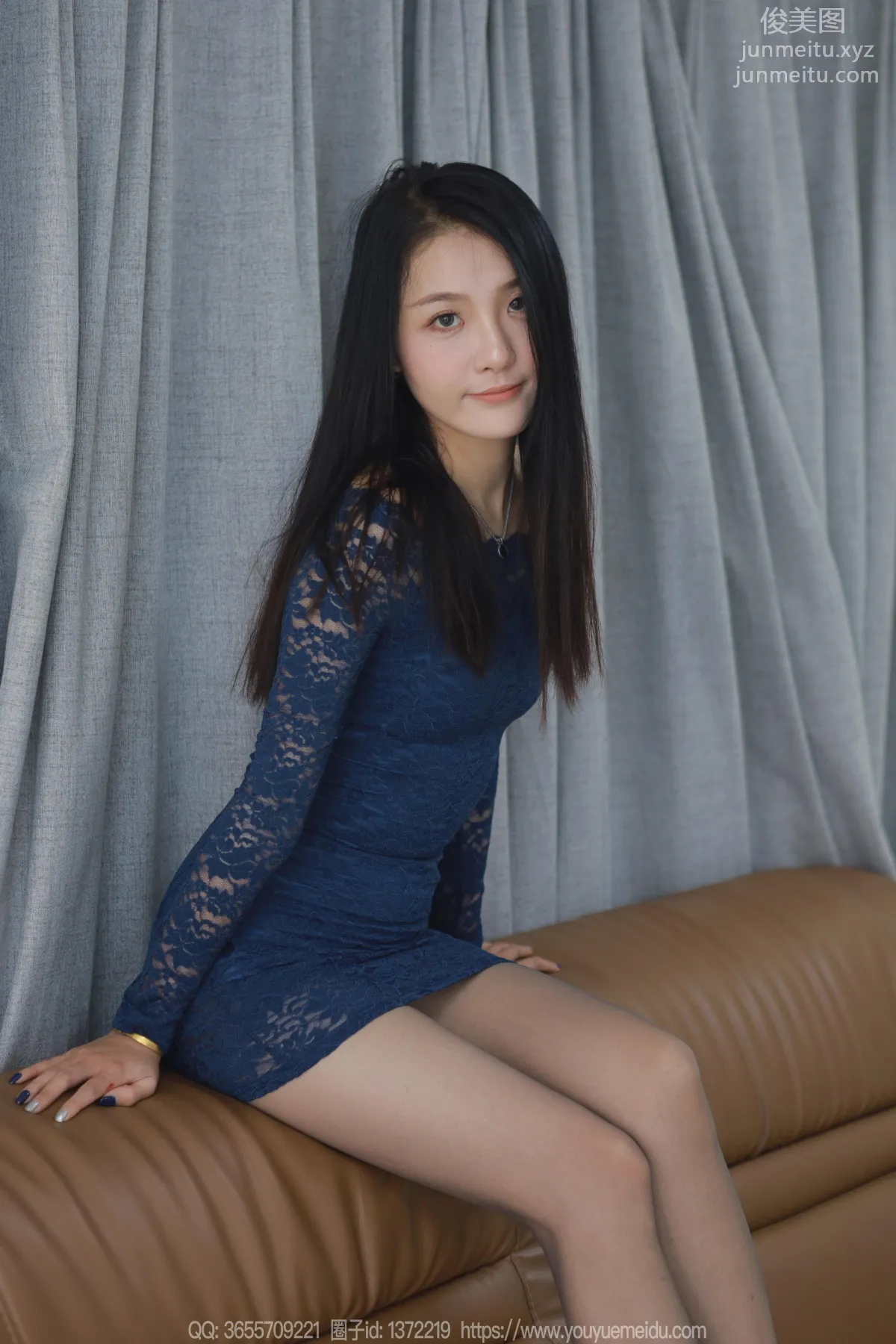 [IESS] 2023.10.11 Silk Enjoyer 1556 Wan Ping, Blue Cutout Bodycon Skirt [86P] photo 78