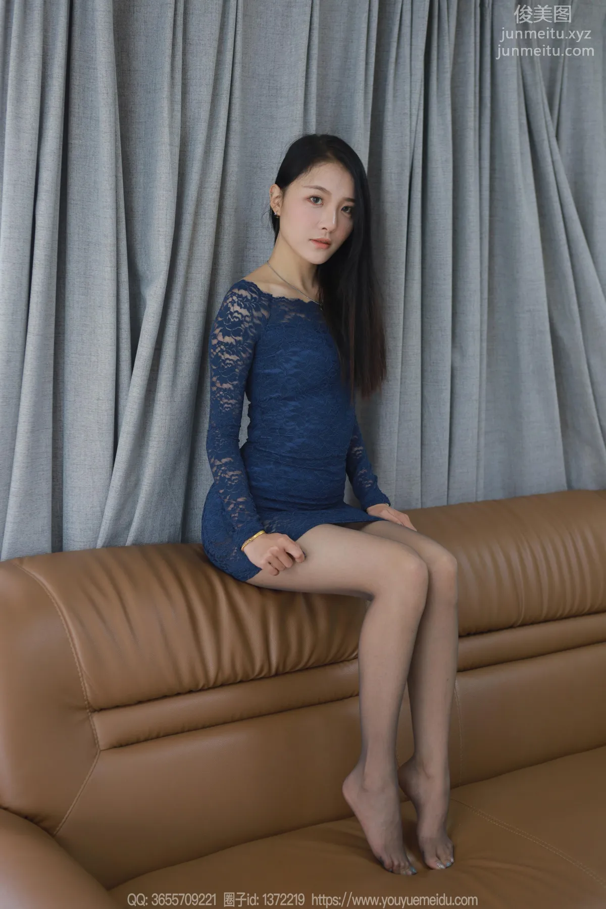 [IESS] 2023.10.11 Silk Enjoyer 1556 Wan Ping, Blue Cutout Bodycon Skirt [86P] photo 83