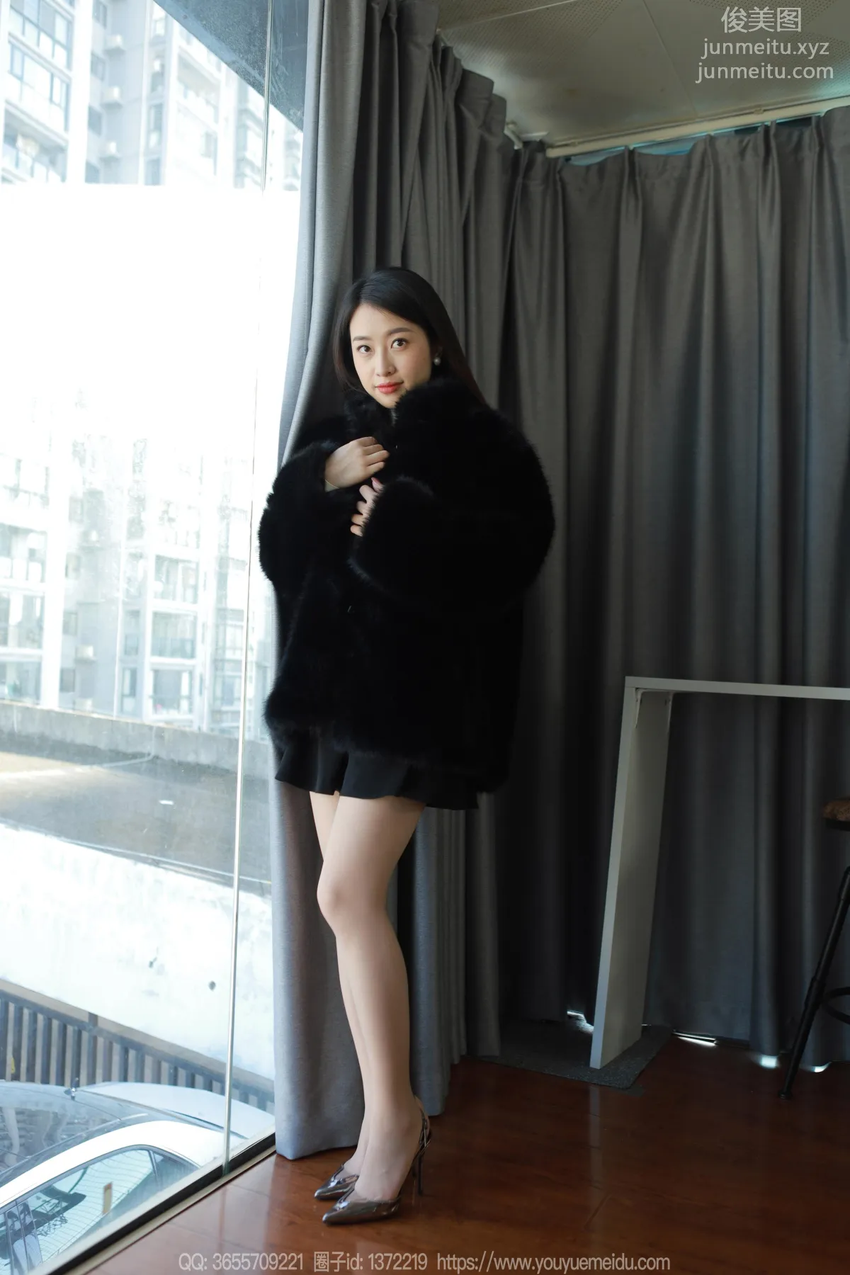 [IESS] 2023.12.05 Silk Enjoyer 1603 Xiao Jie, Black Coat [86P] photo 6
