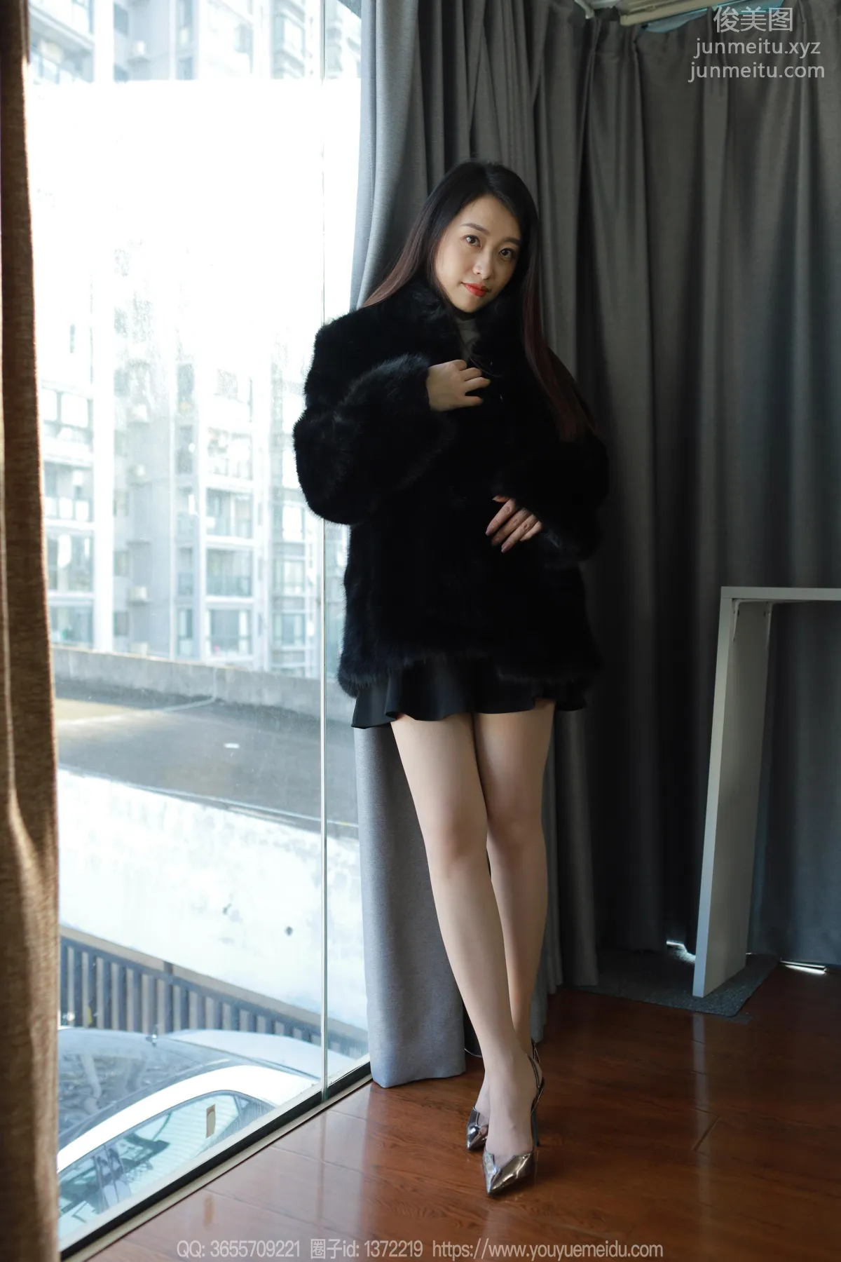 [IESS] 2023.12.05 Silk Enjoyer 1603 Xiao Jie, Black Coat [86P] photo 9